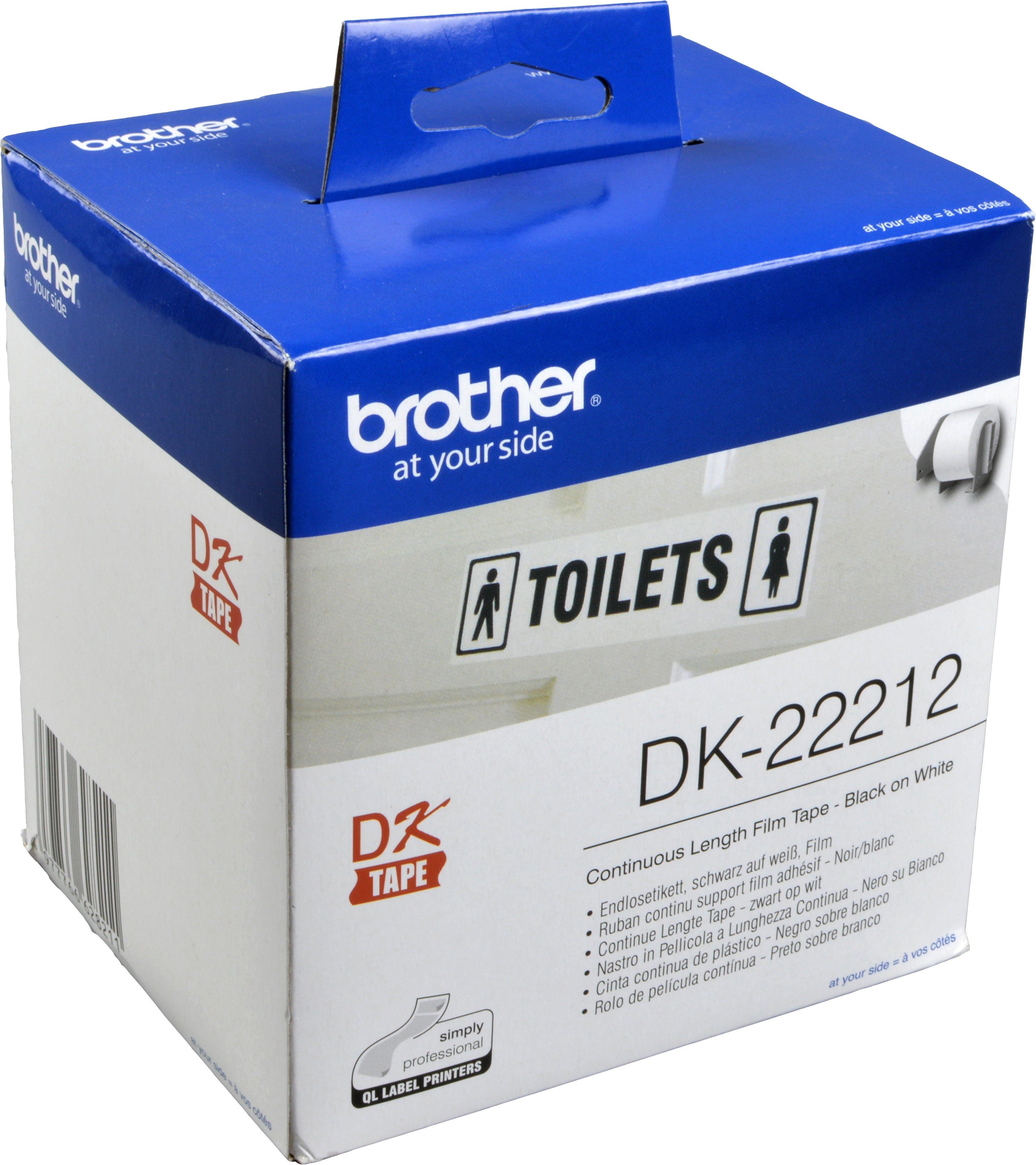 Brother PT Etiketten DK22212  weiss  62mm x 15,24m  Rolle