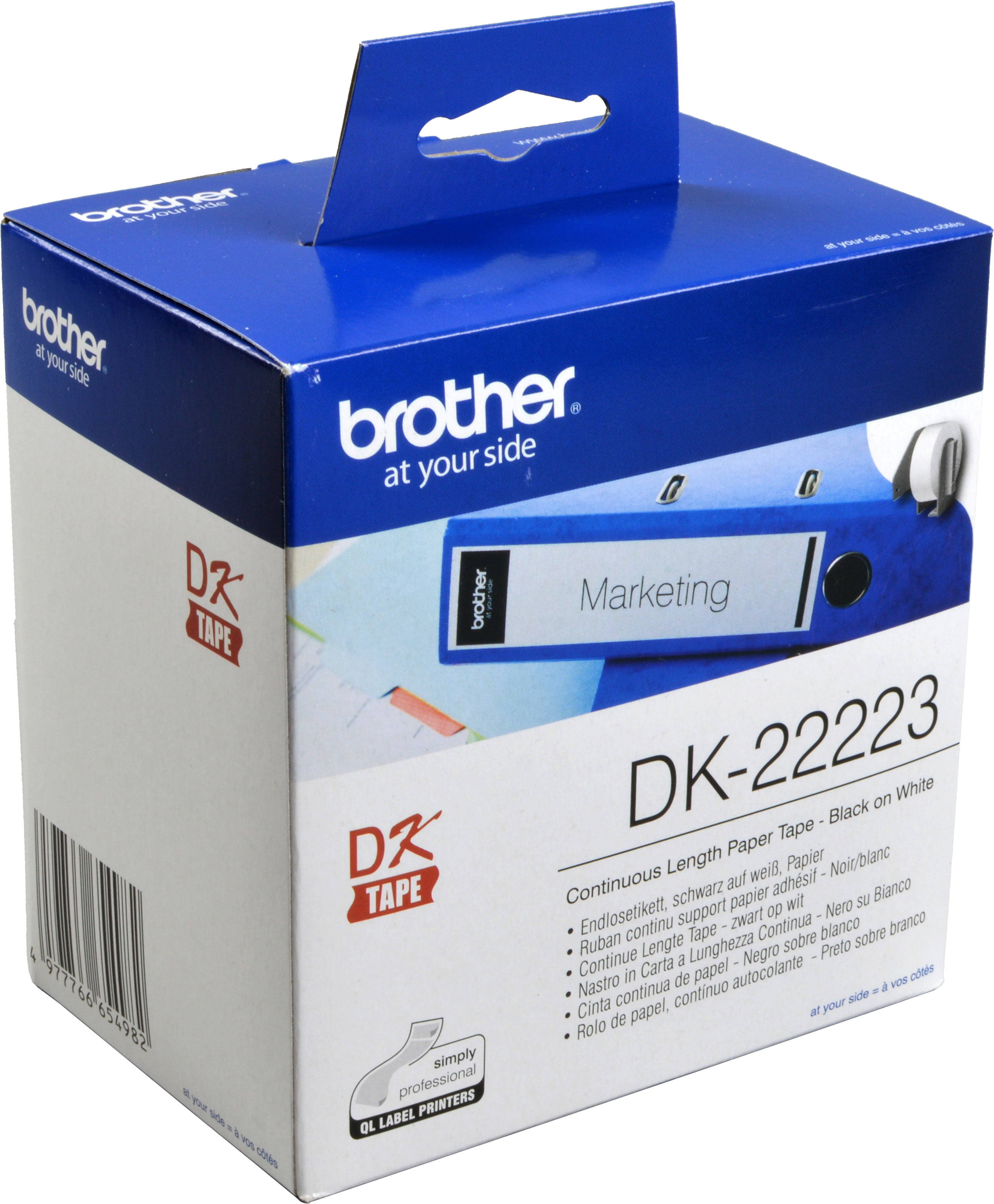 Brother PT Etiketten DK22223 weiss 50mm x 30,48m Rolle