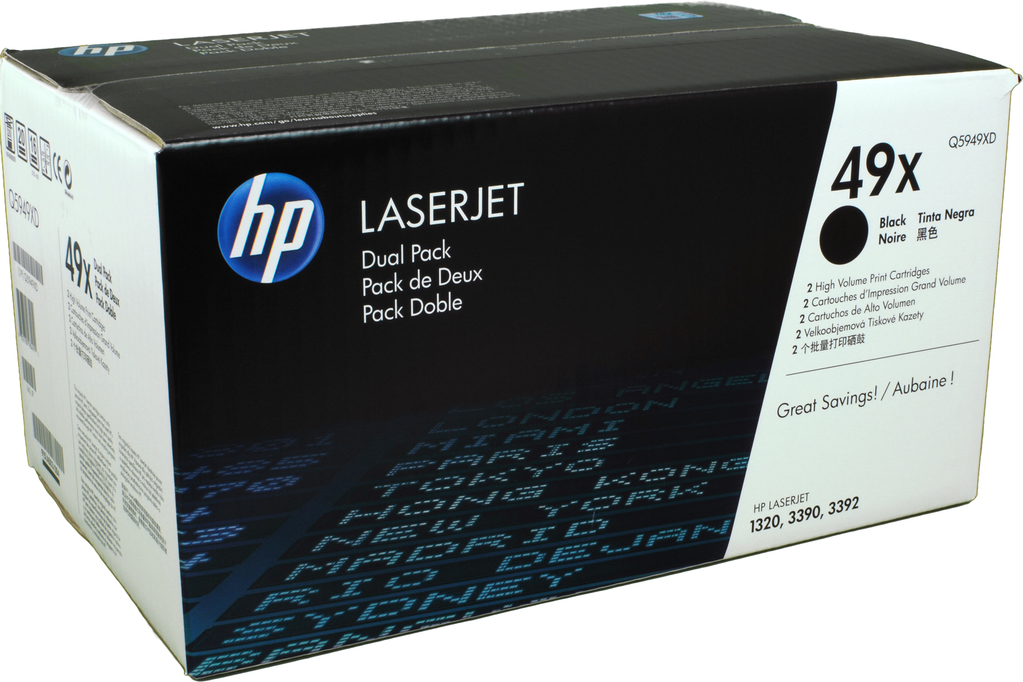 2 HP Toner Q5949XD 49X Doppelpack schwarz