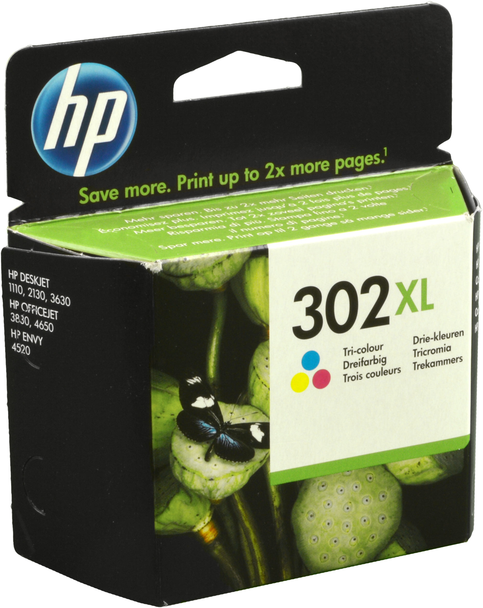 HP Tinte F6U67AE  302XL  3-farbig