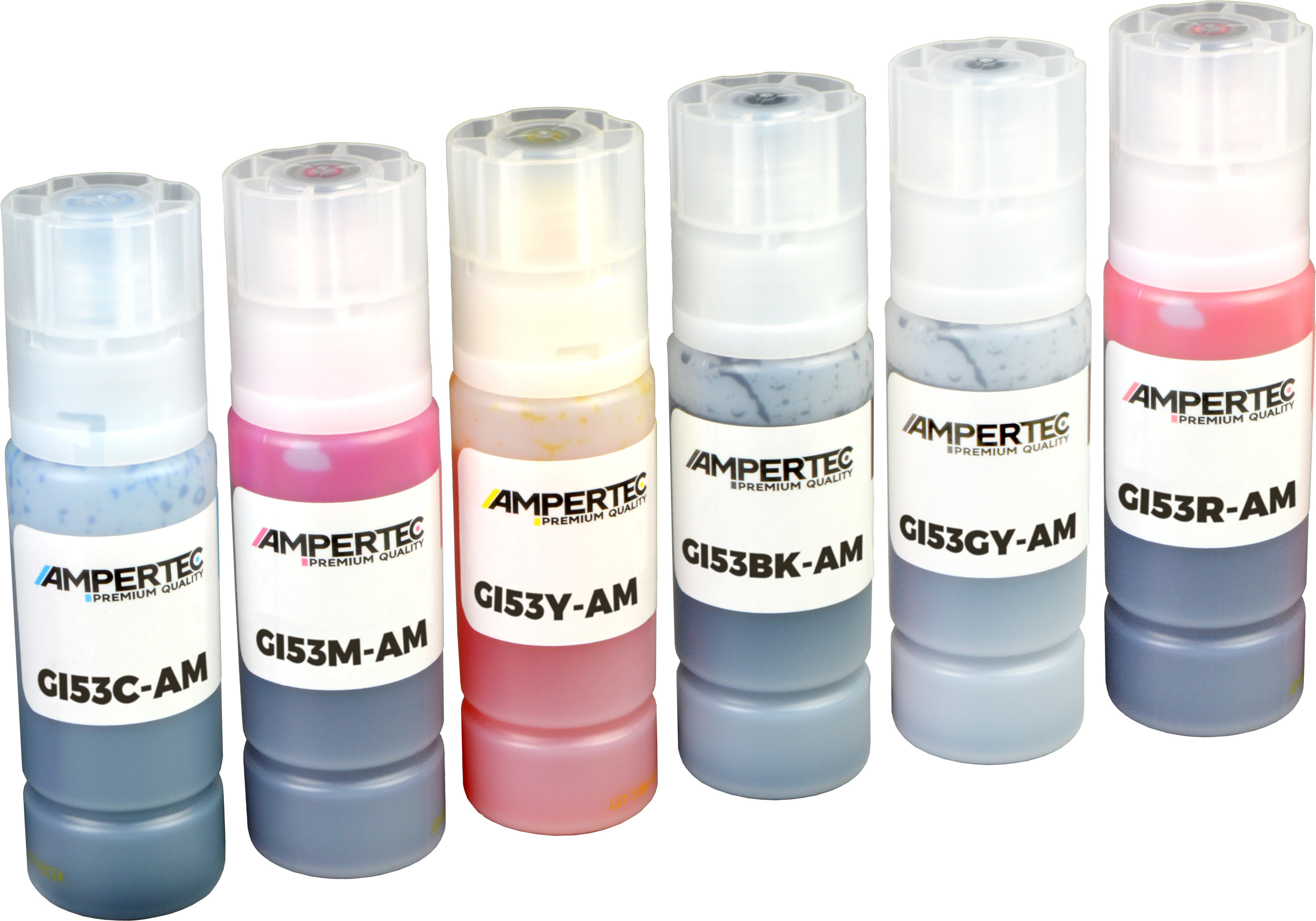 4262368915846 - 6 Nachfülltinten ersetzt GI-53 BK C M Y GY R 6-farbig