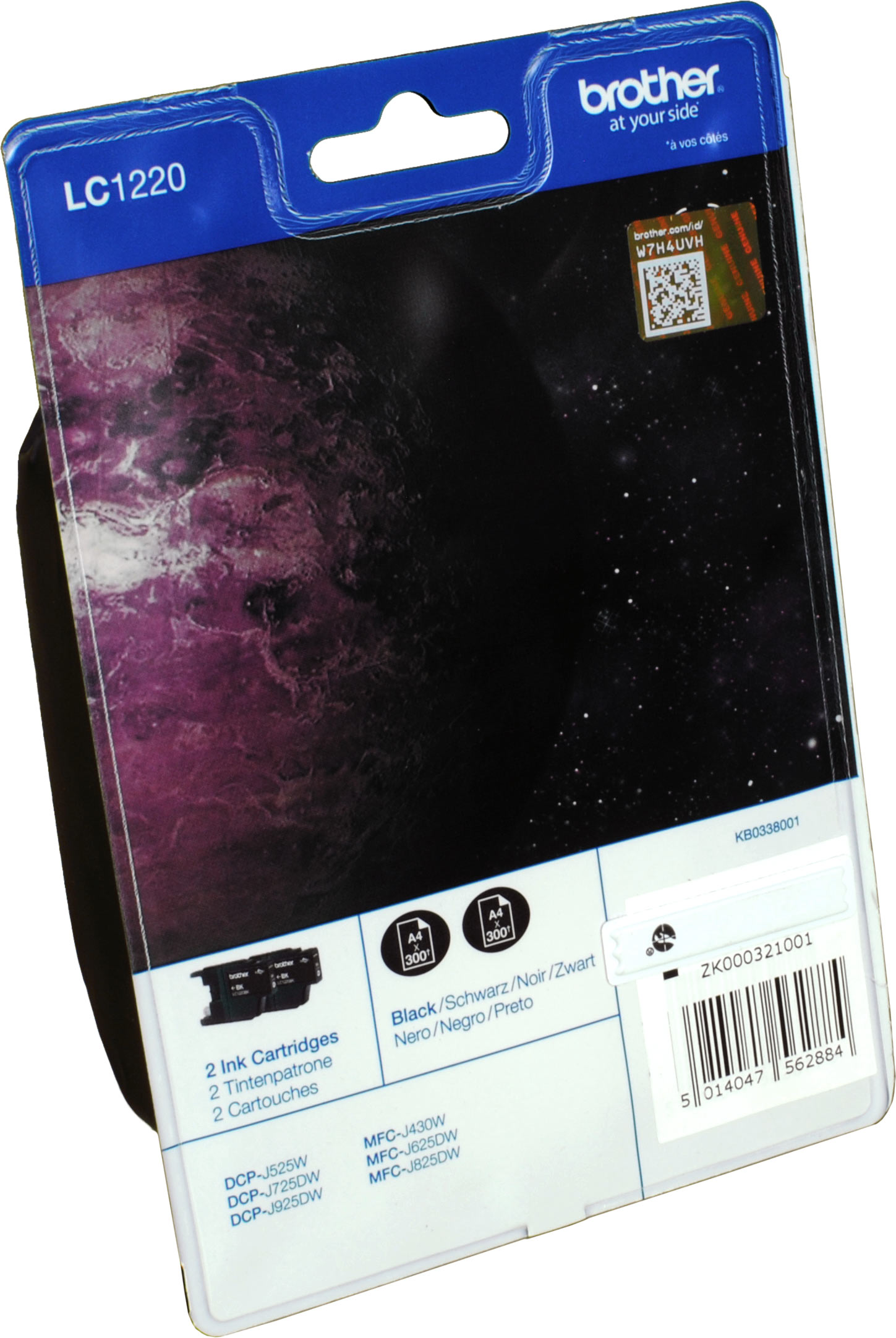 2 Brother Tinten LC-1220BKBP2DR Doppelpack schwarz