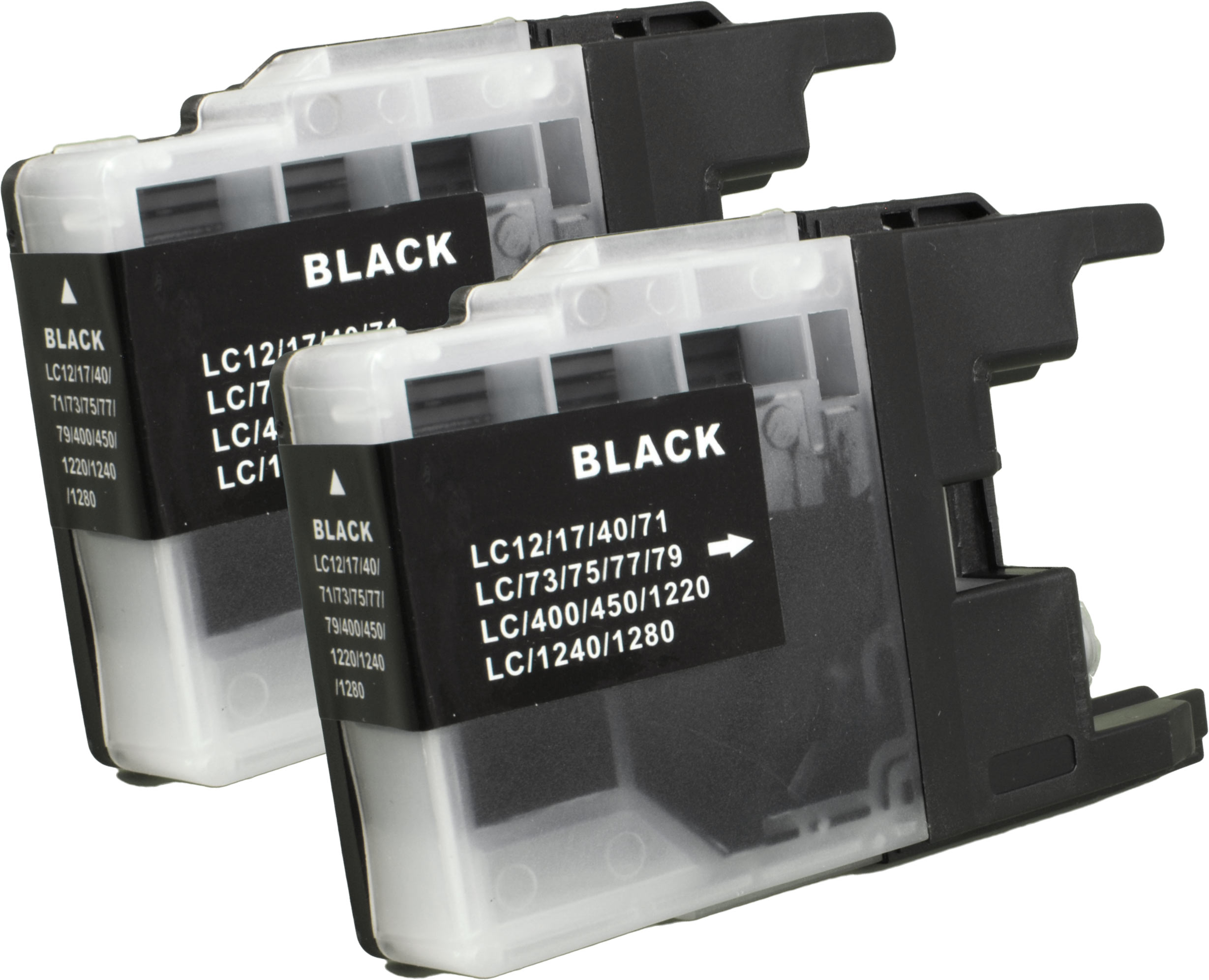 4260366322406 - 2 Tinten kompatibel mit Brother LC-1220BK  schwarz