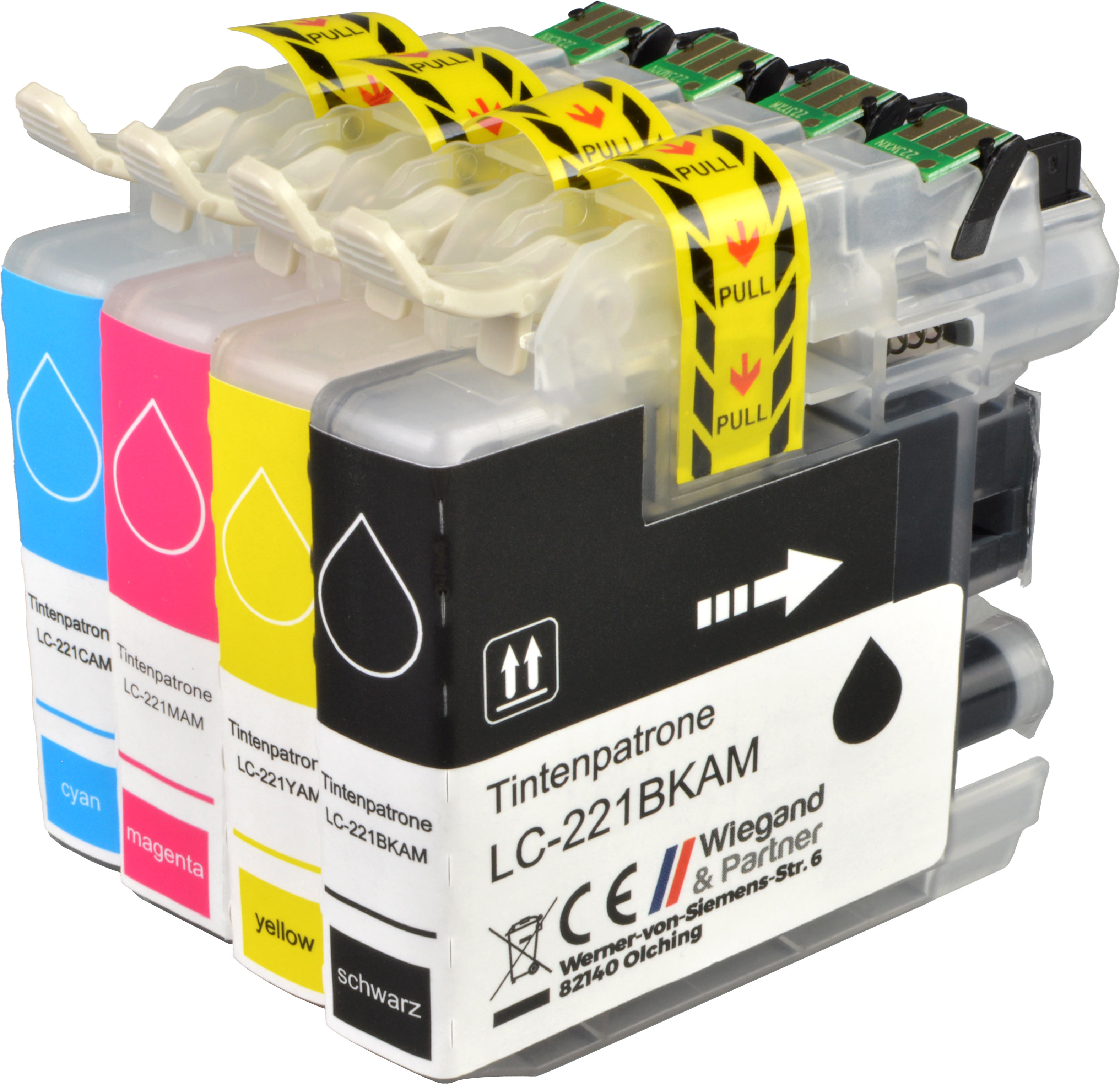 4260628991272 - 4 Tinten ersetzt Brother LC-221 BK C M Y  4-farbig