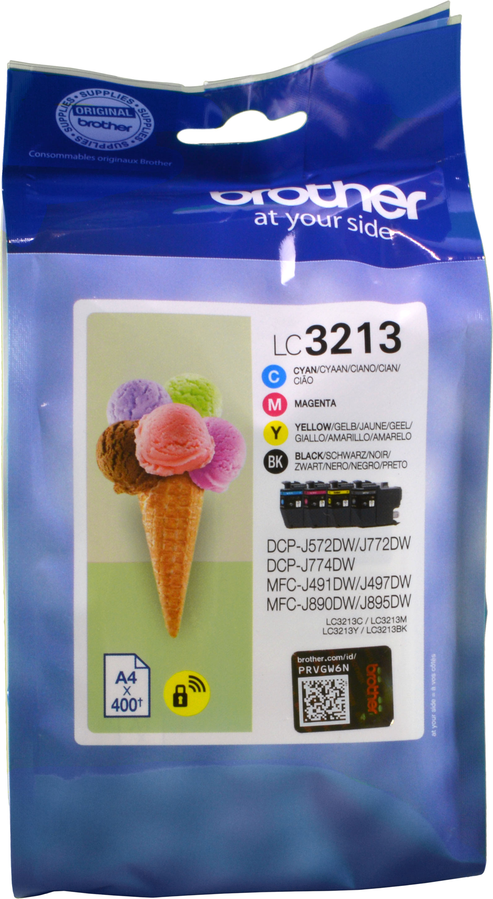 4 Brother Tinten LC-3213VALDR Multipack KCMY