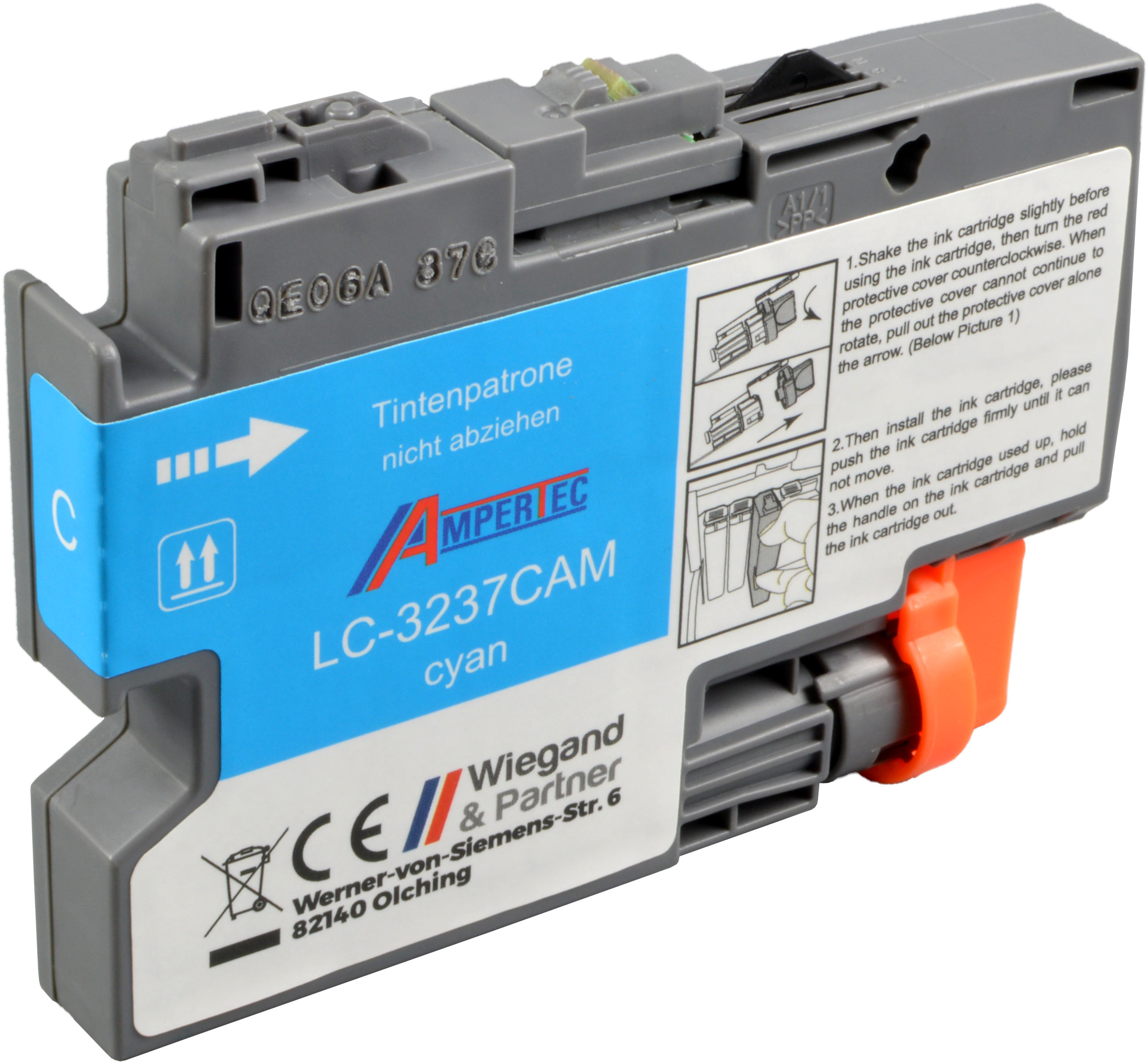 Ampertec Tinte kompatibel mit Brother LC-3237C  cyan