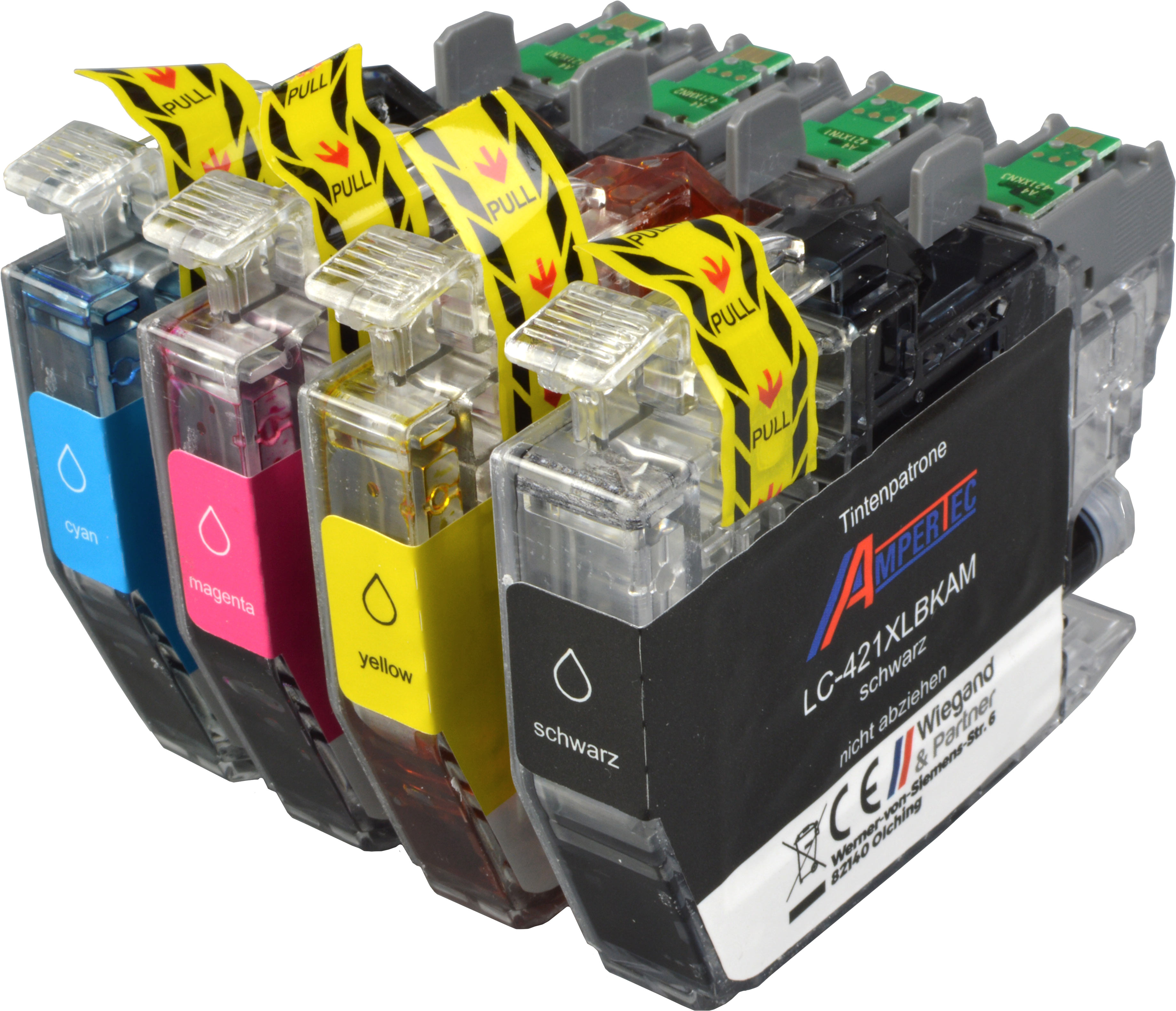 4262368910421 - 4 Tinten kompatibel mit Brother LC-421XL BK C M Y  4-farbig