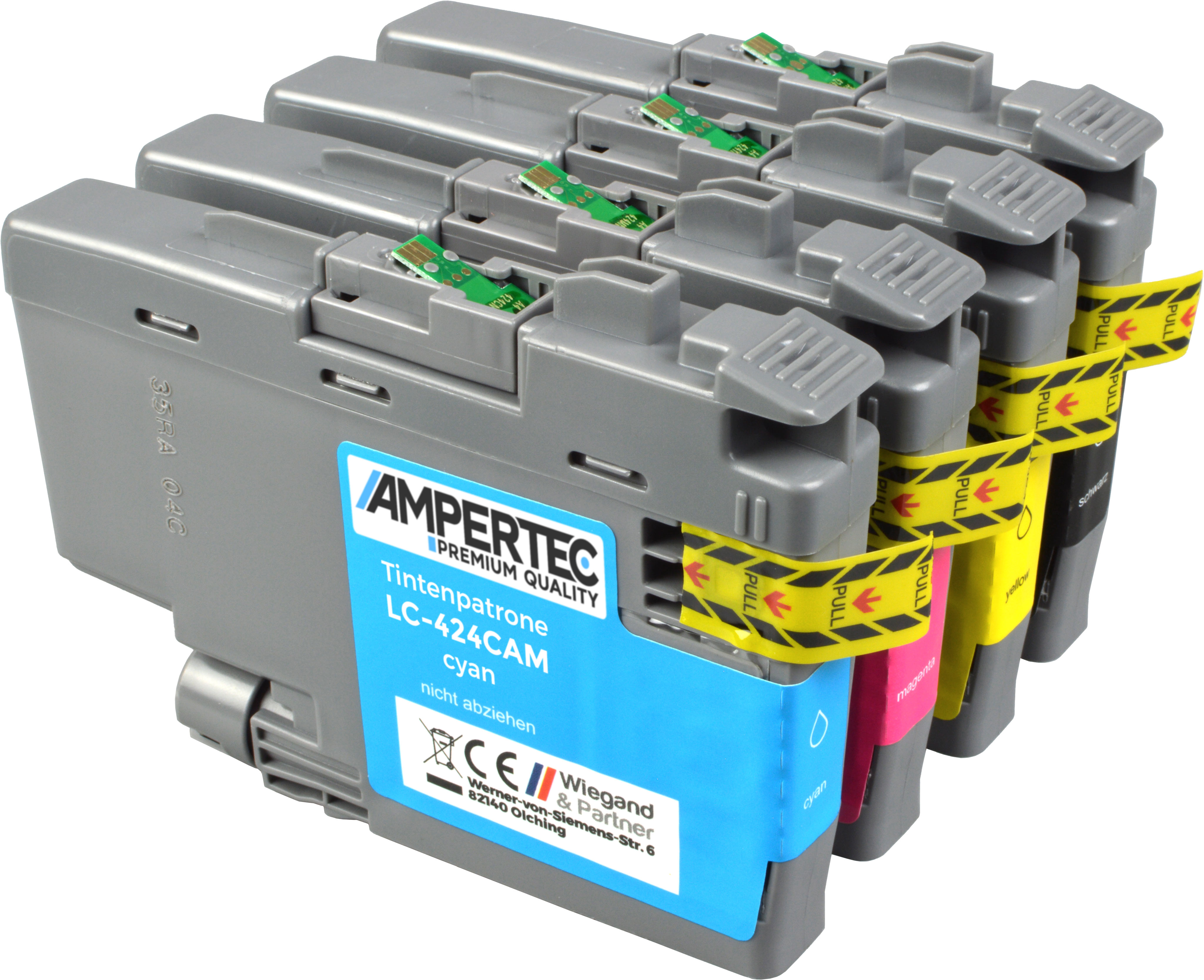 4262368918960 - 4 Tinten kompatibel mit Brother LC-424 BK C M Y  4-farbig