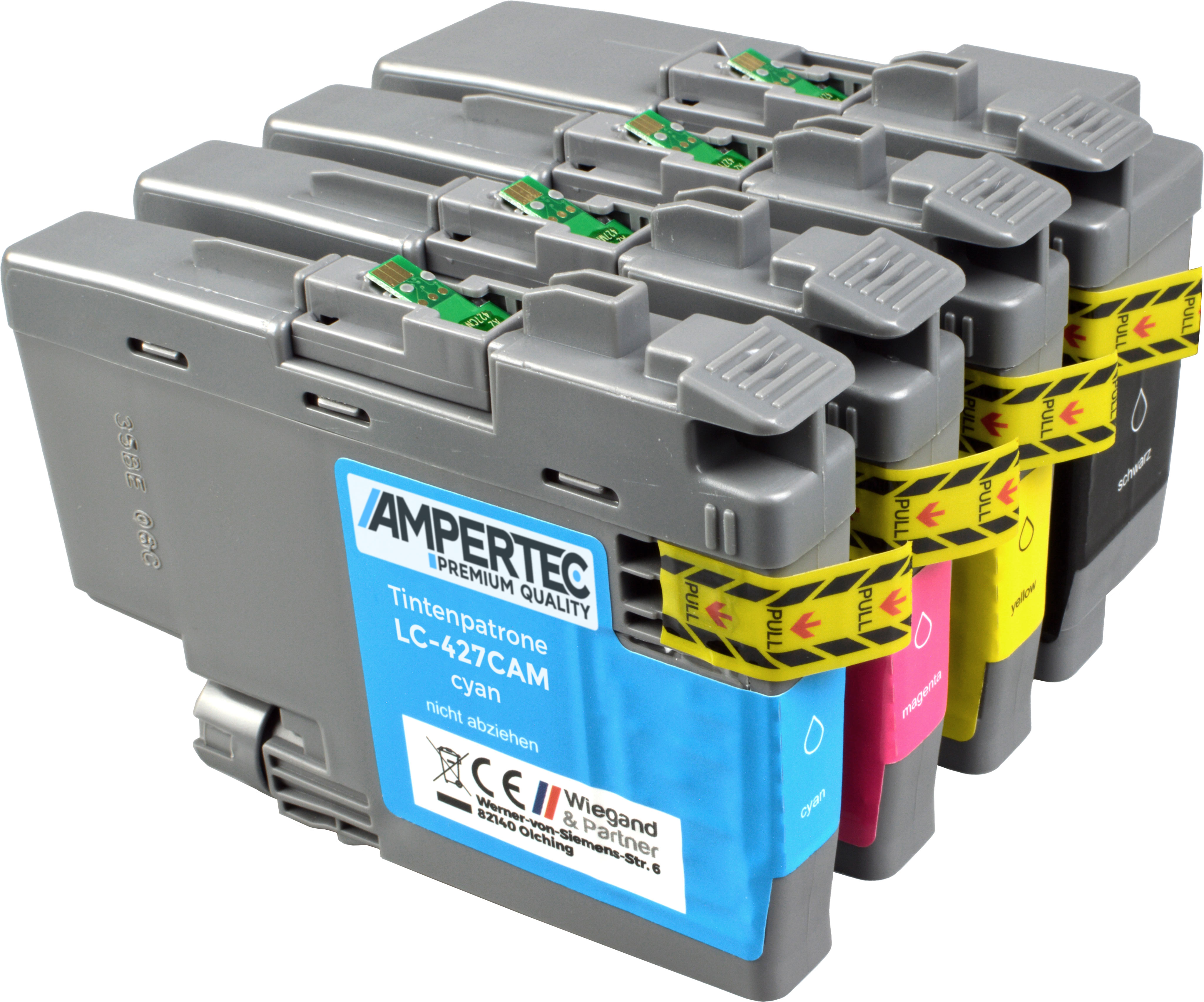 4262368918977 - 4 Tinten kompatibel mit Brother LC-427 BK C M Y  4-farbig