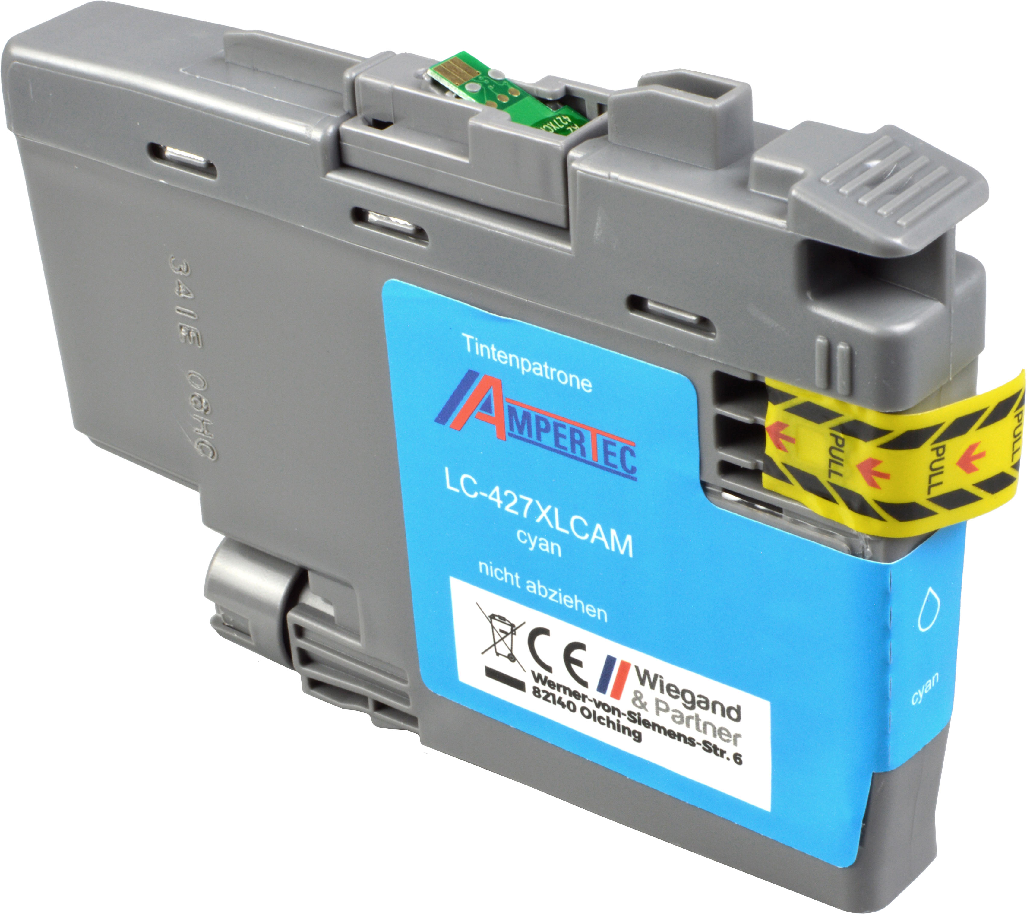 Ampertec Tinte kompatibel mit Brother LC-427XLC  cyan