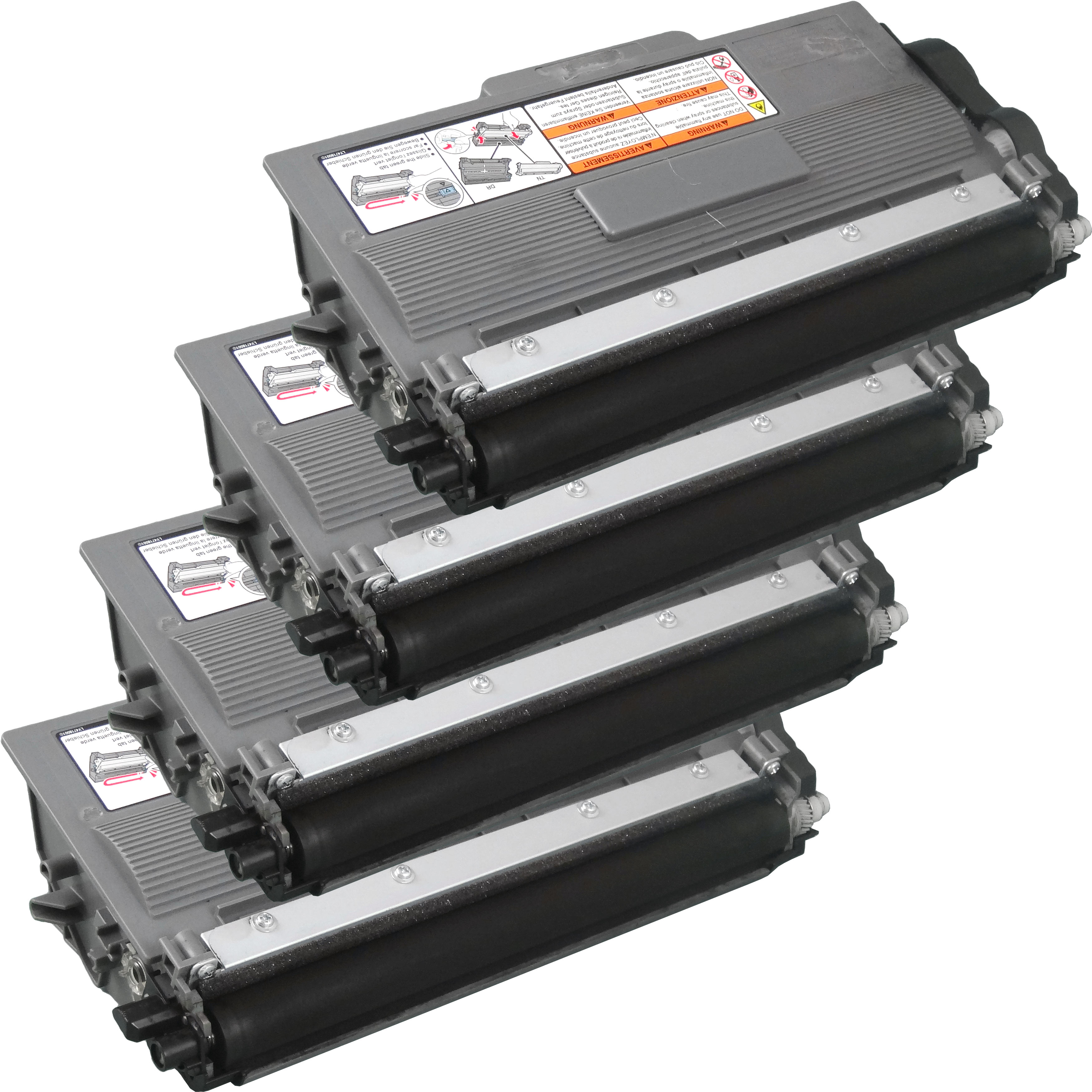 4260311523438 - 4 Toner kompatibel mit Brother TN-3330  schwarz