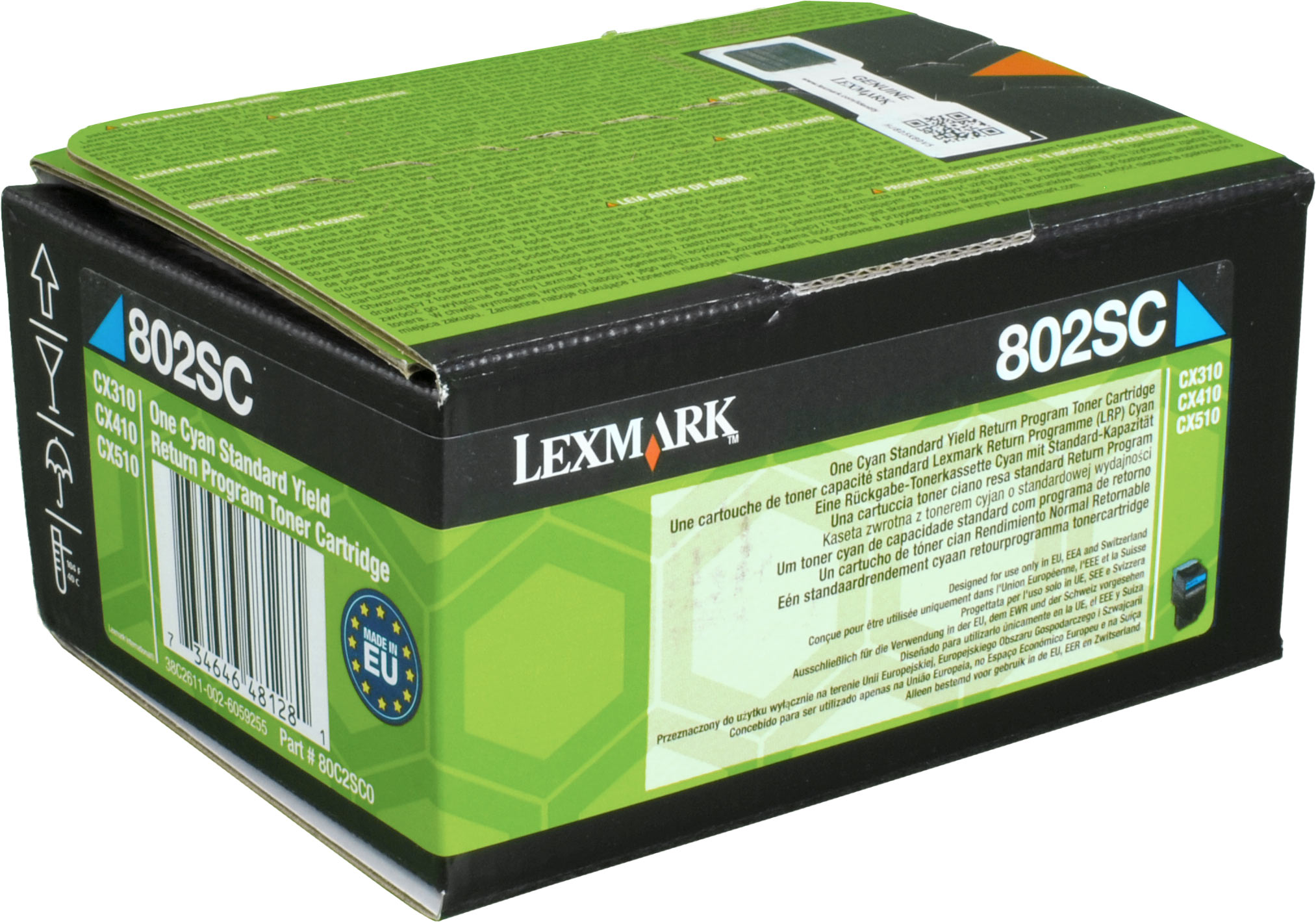 Lexmark Toner 80C2SC0  802SC  cyan