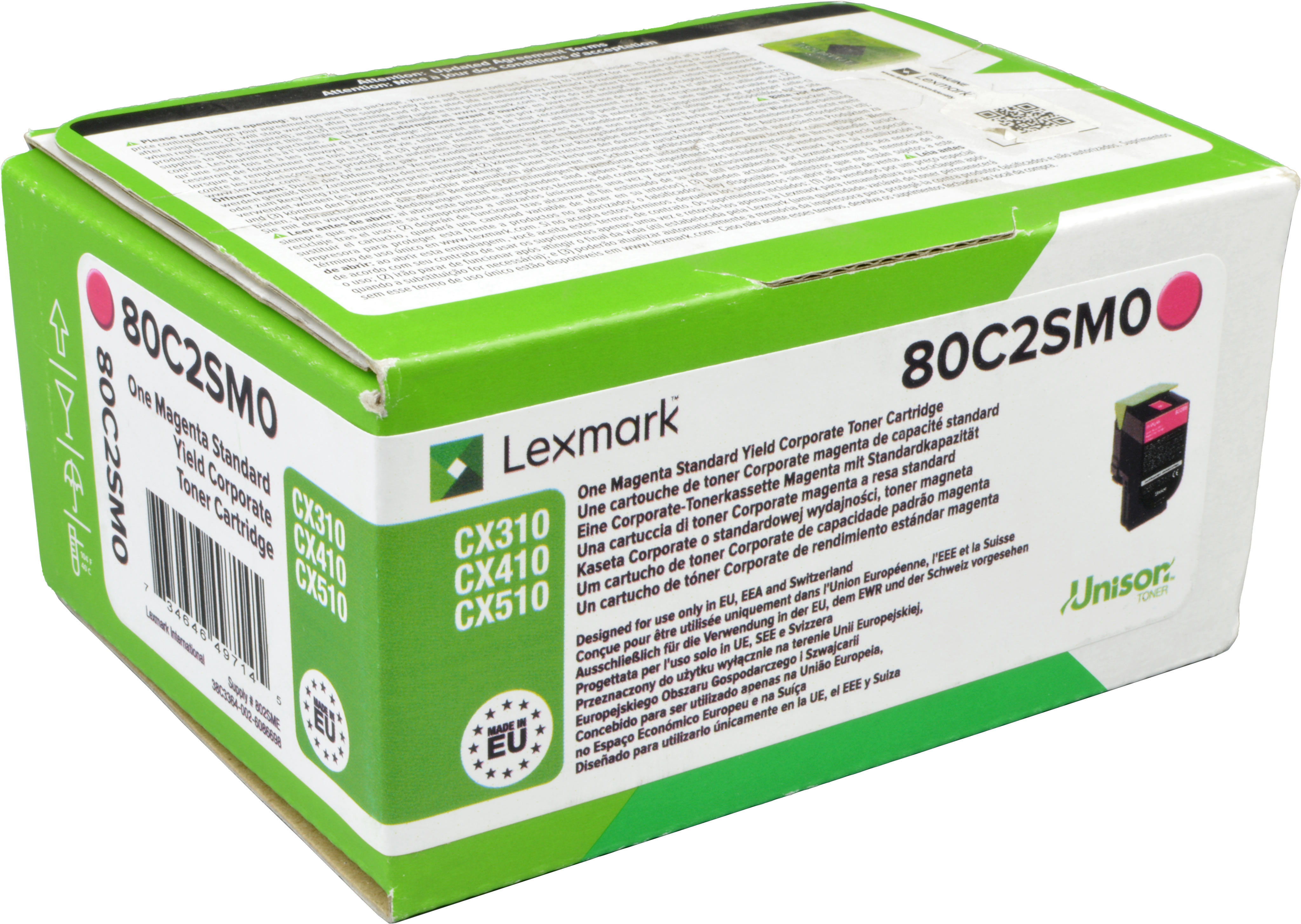 Lexmark Toner 80C2SM0 802SM magenta