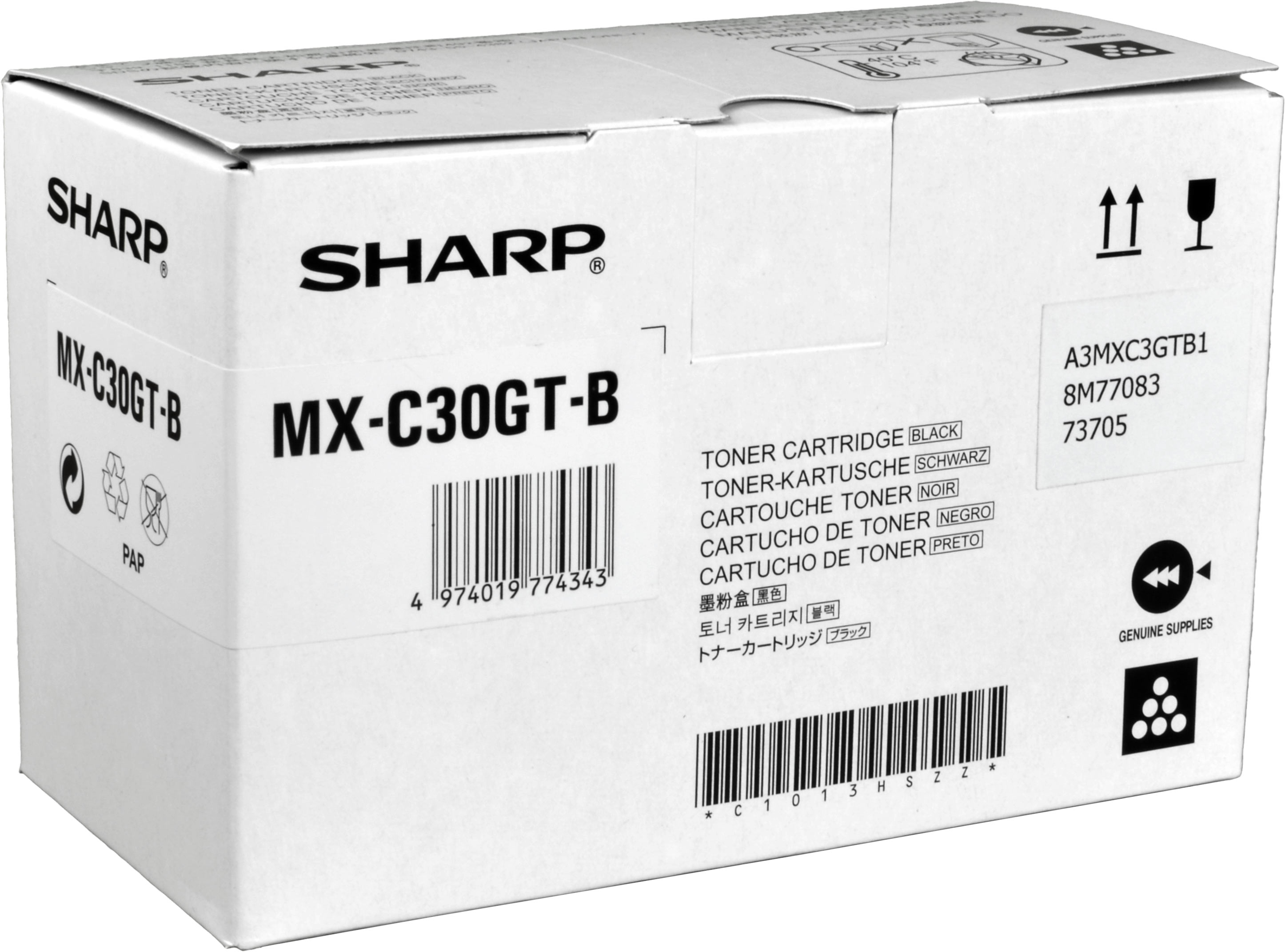Sharp Toner MX-C30GTB  schwarz