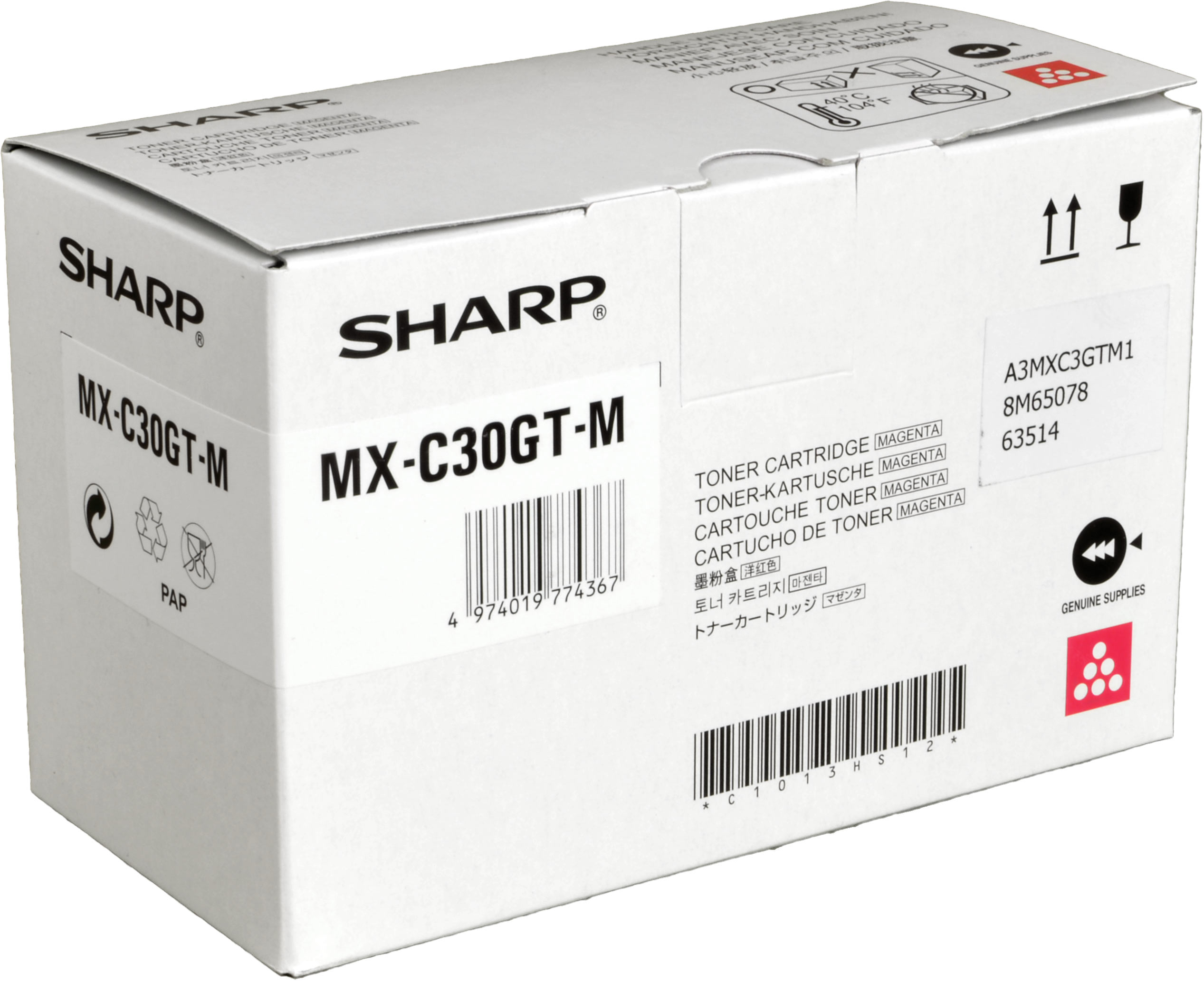 Sharp Toner MX-C30GTM  magenta