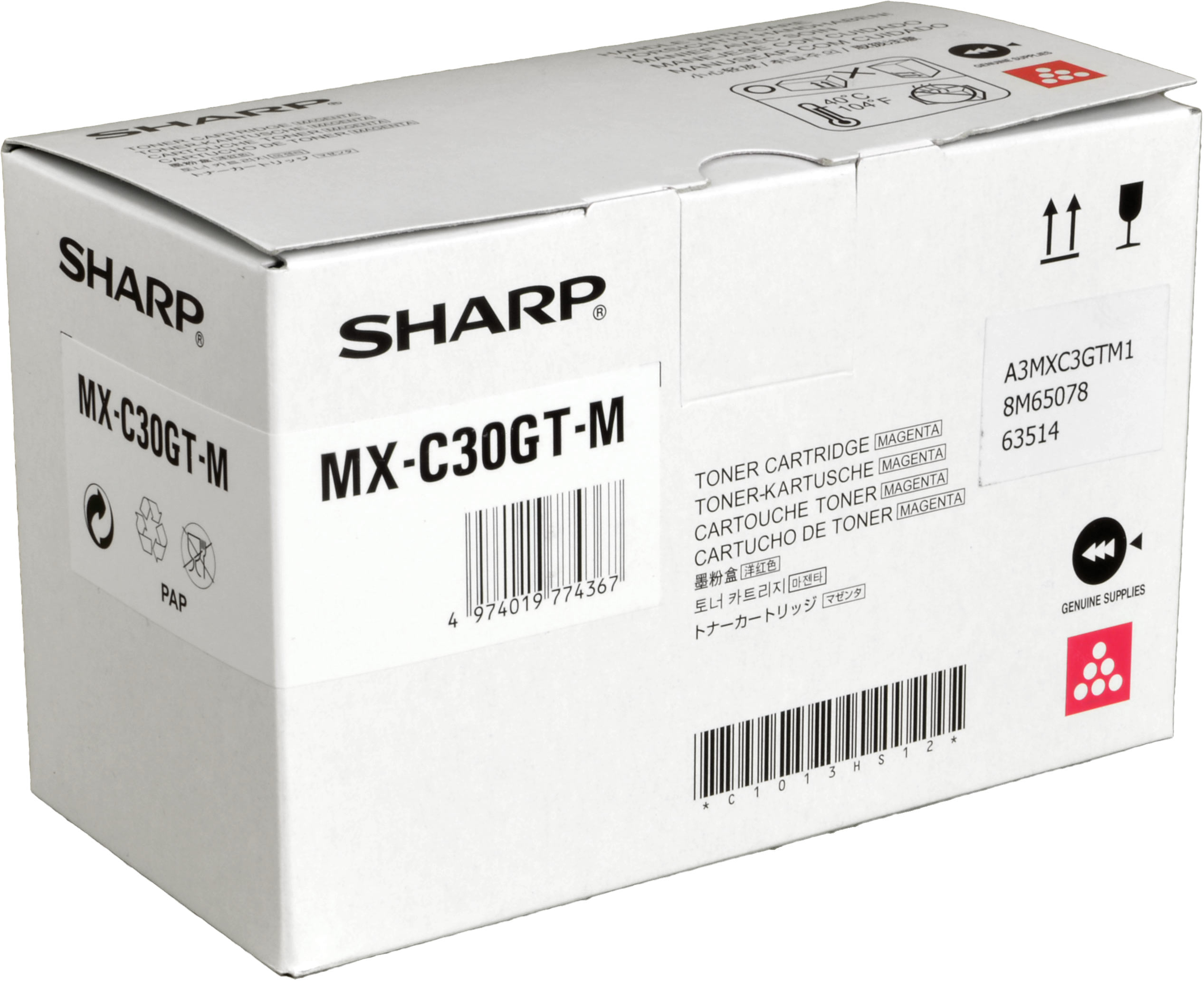 Sharp Toner MX-C30GTM magenta