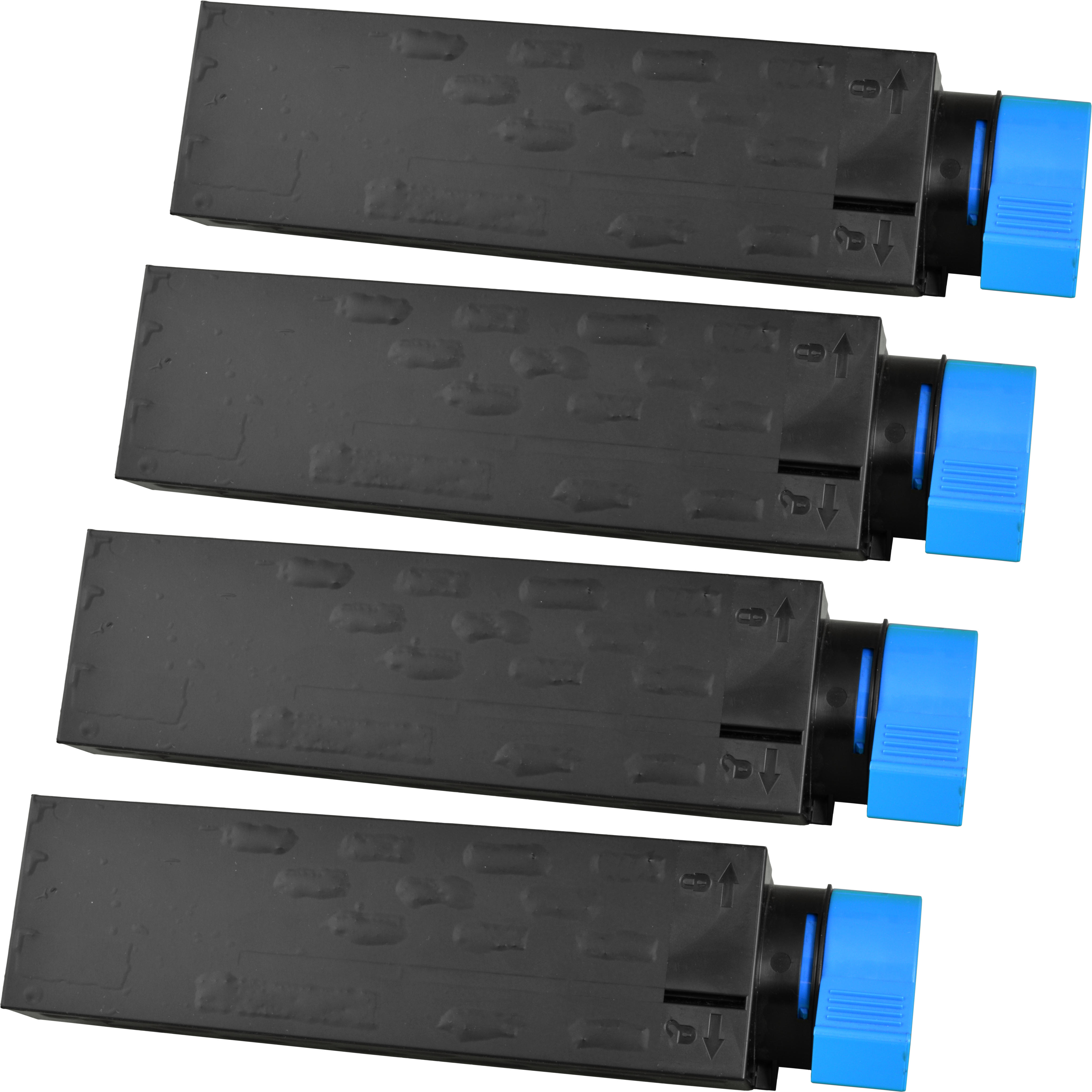4260451668273 - 4 Toner ersetzt Oki 45807106  schwarz