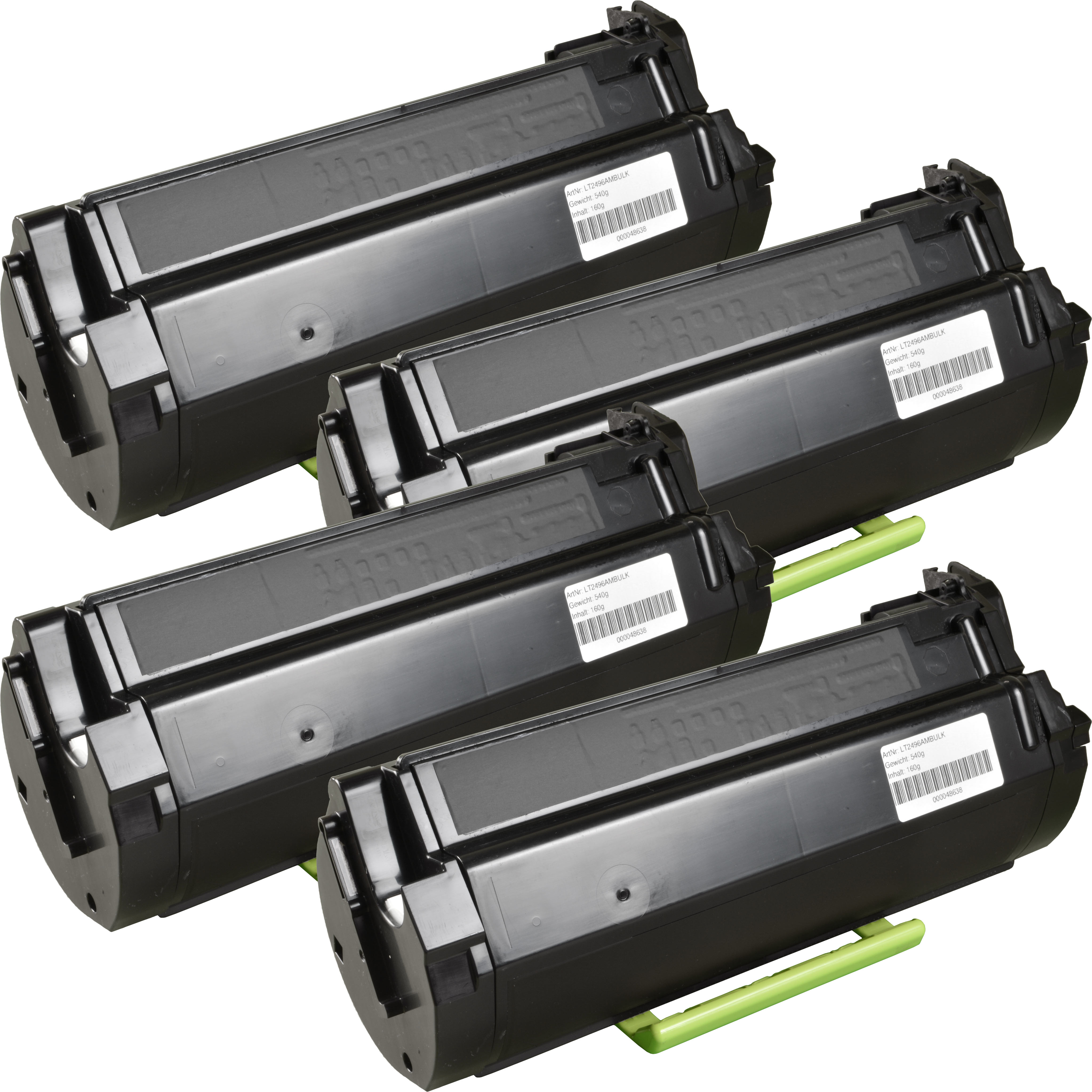 4260451667030 - 4 Toner ersetzt Lexmark 51F2H00 512H  schwarz