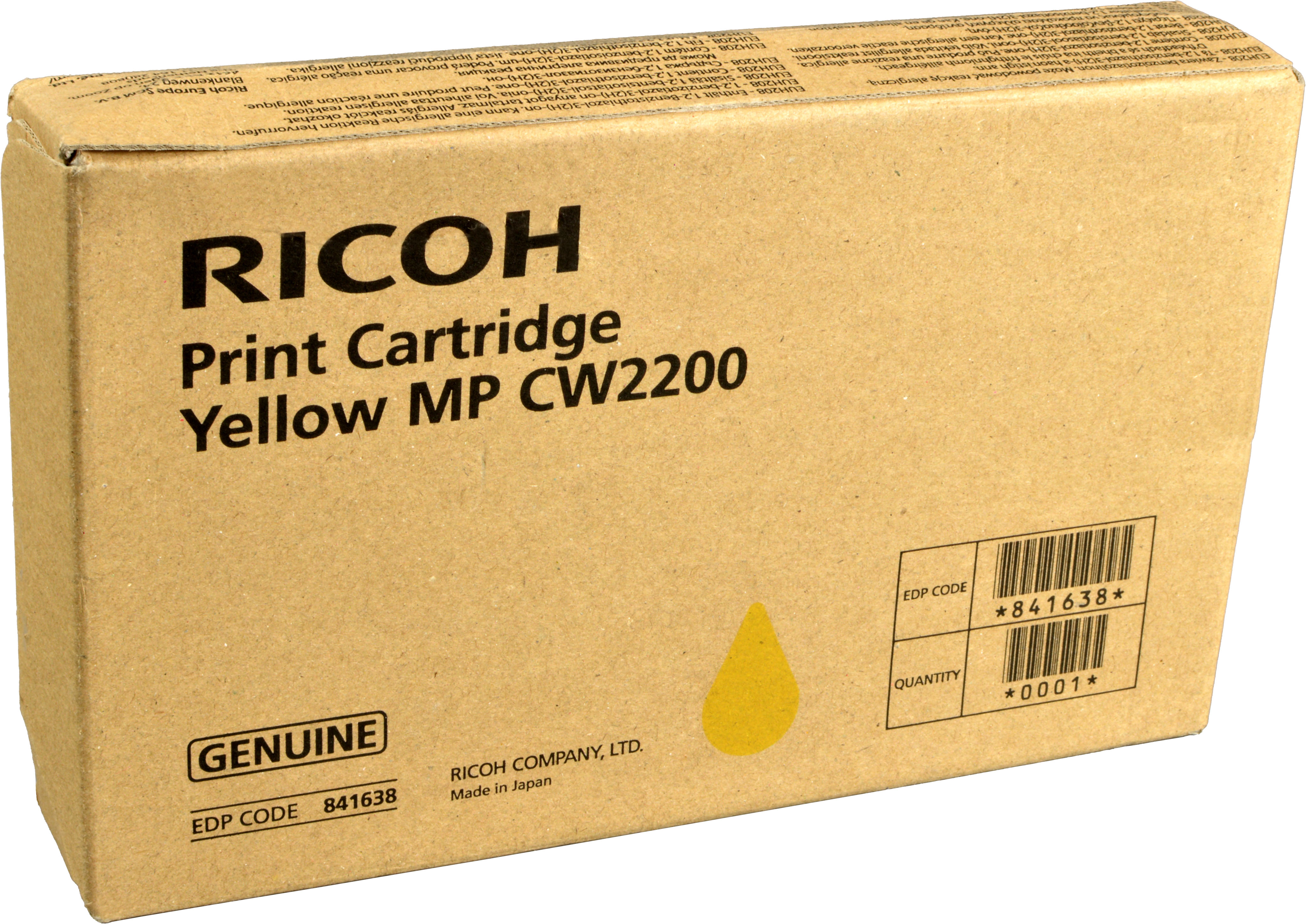 Ricoh Gel Cartridge MP CW2200 841638 yellow OEM