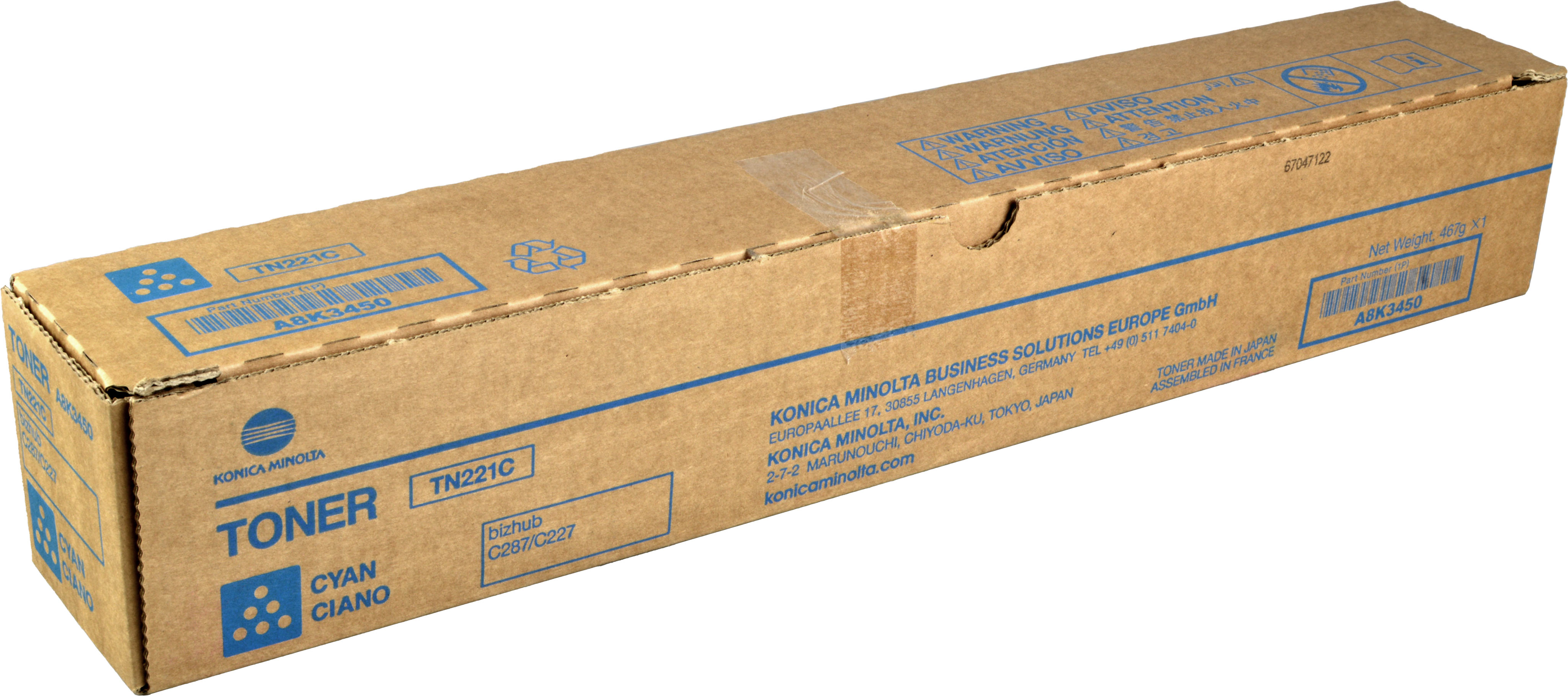 Konica Minolta Toner TN-221C A8K3450 cyan