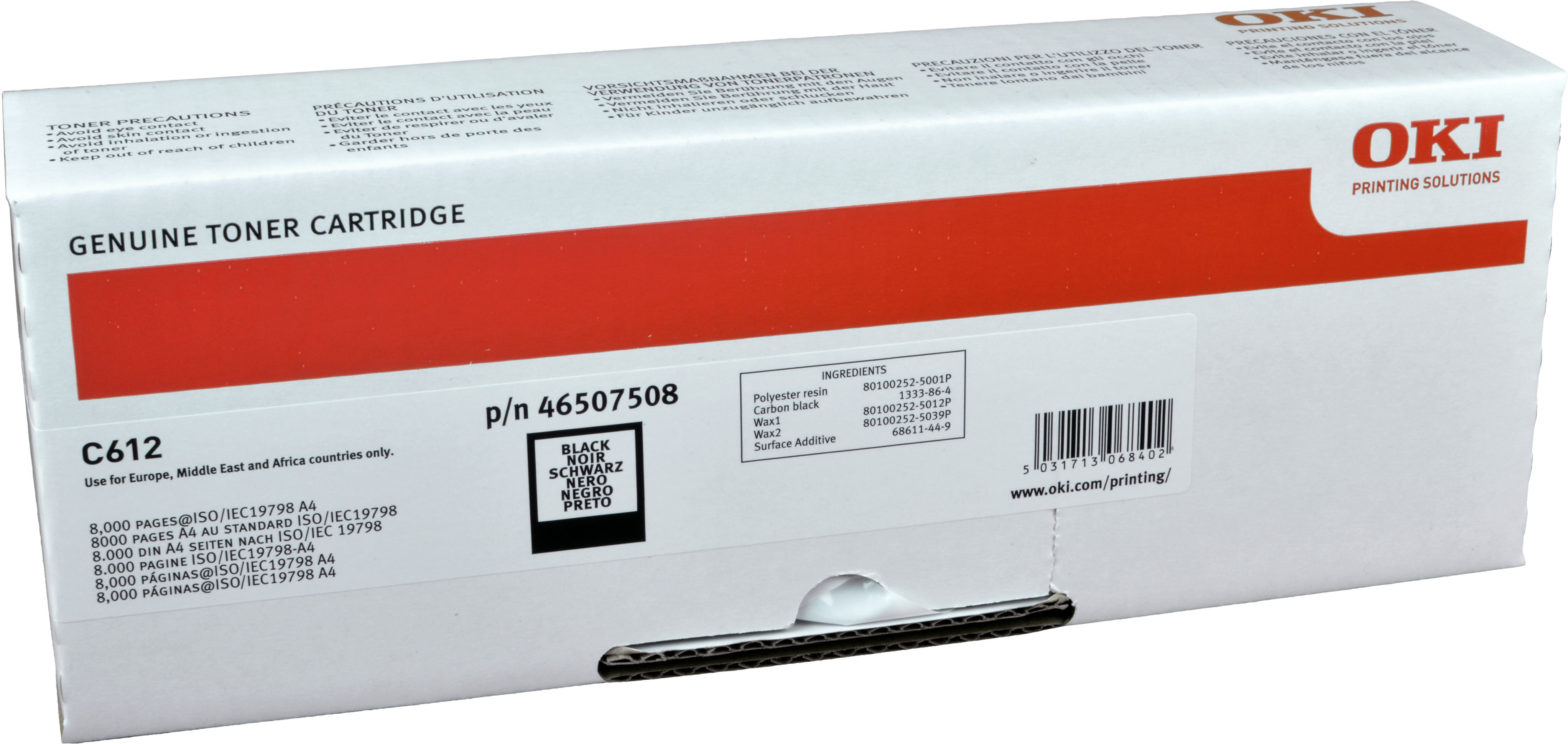 Oki Toner 46507508 schwarz