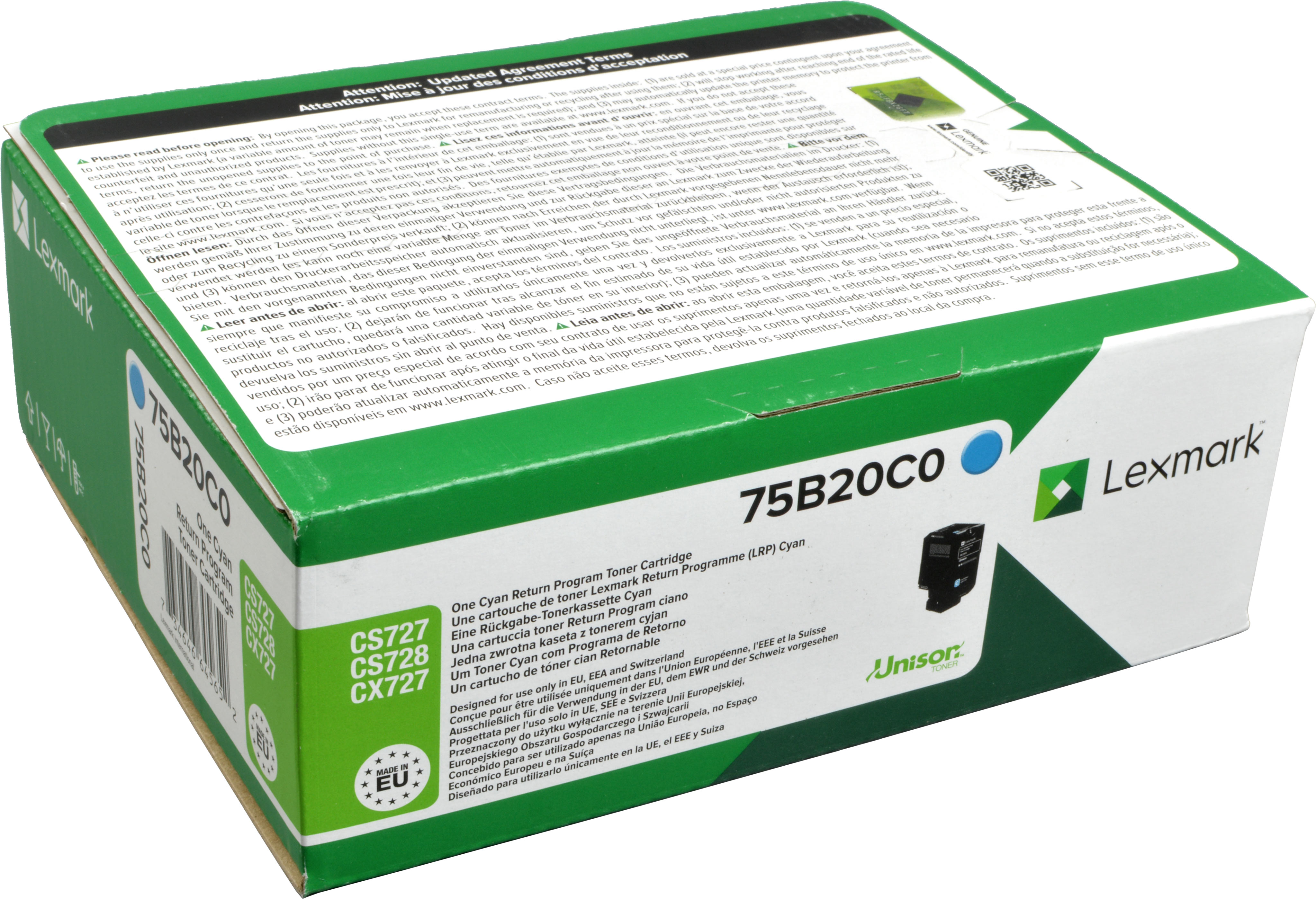 Lexmark Toner 75B20C0 cyan