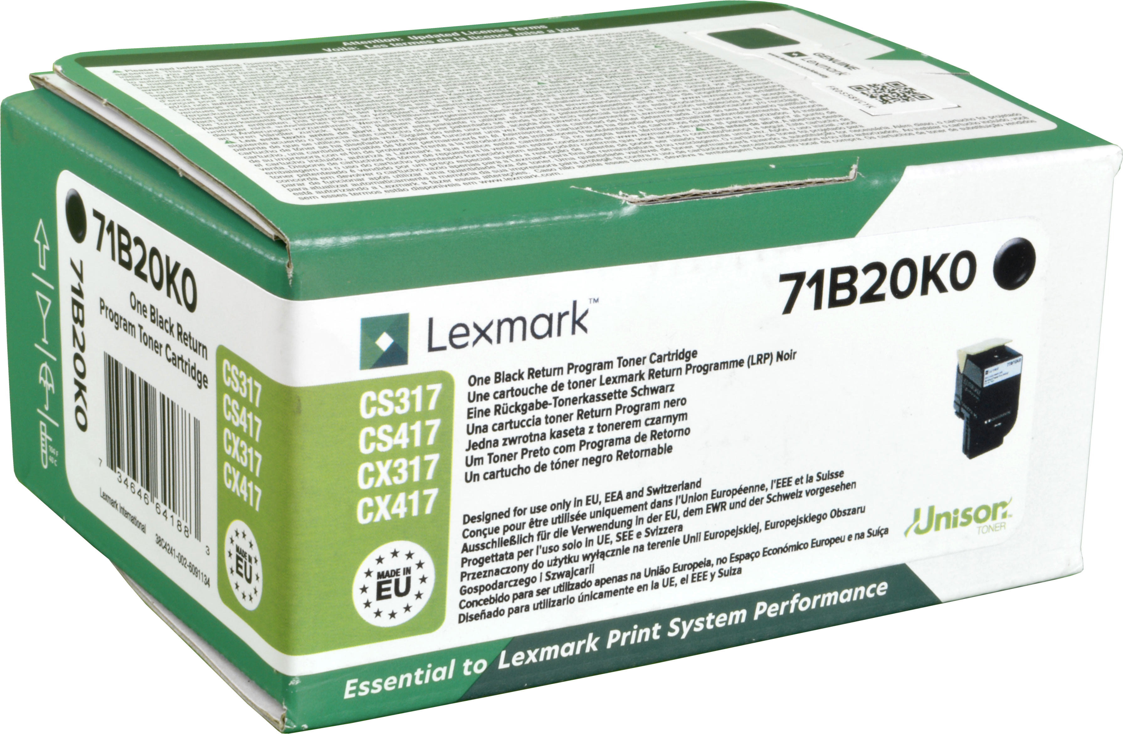 Lexmark Toner 71B20K0  schwarz