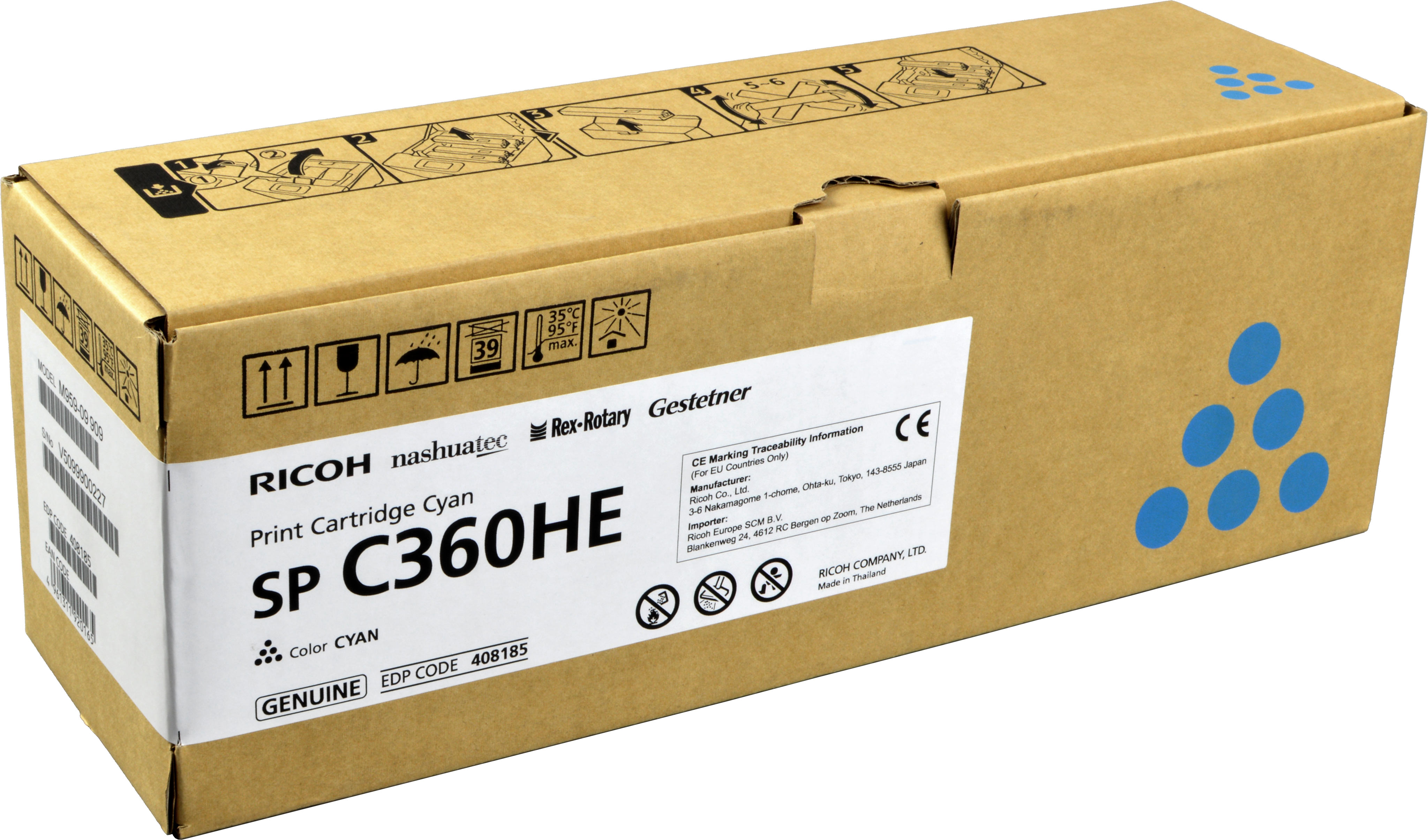 Ricoh Toner 408185 SPC360HE cyan OEM