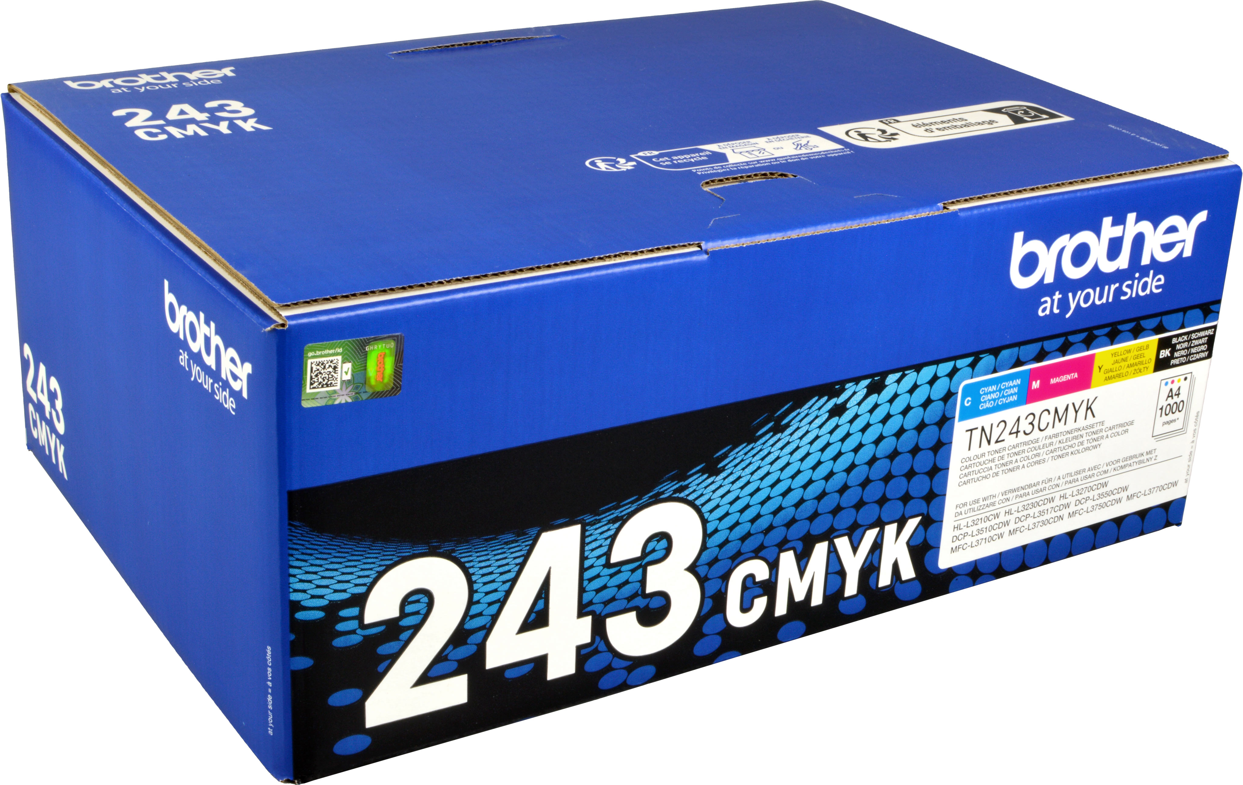 4 Brother Toner TN-243CMYK Multipack KCMY