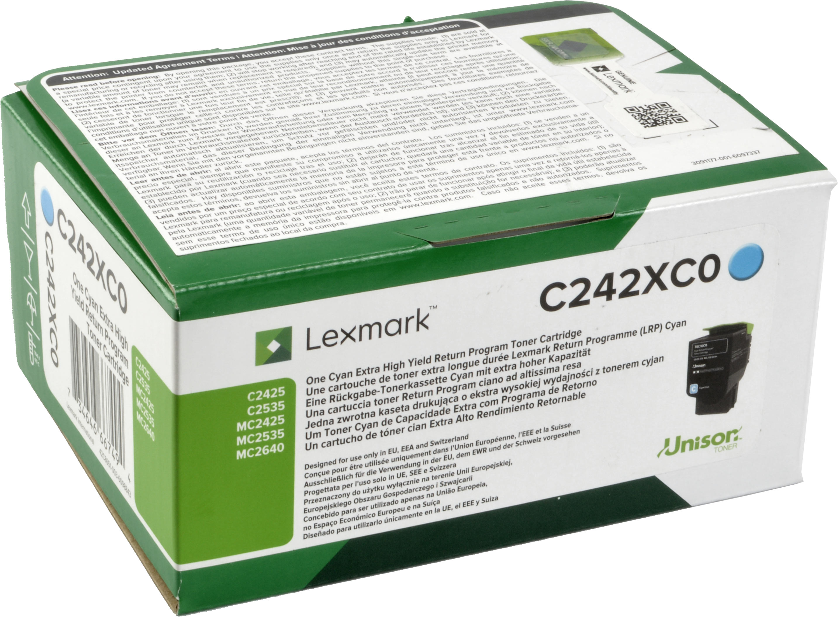 Lexmark Toner C242XC0  cyan