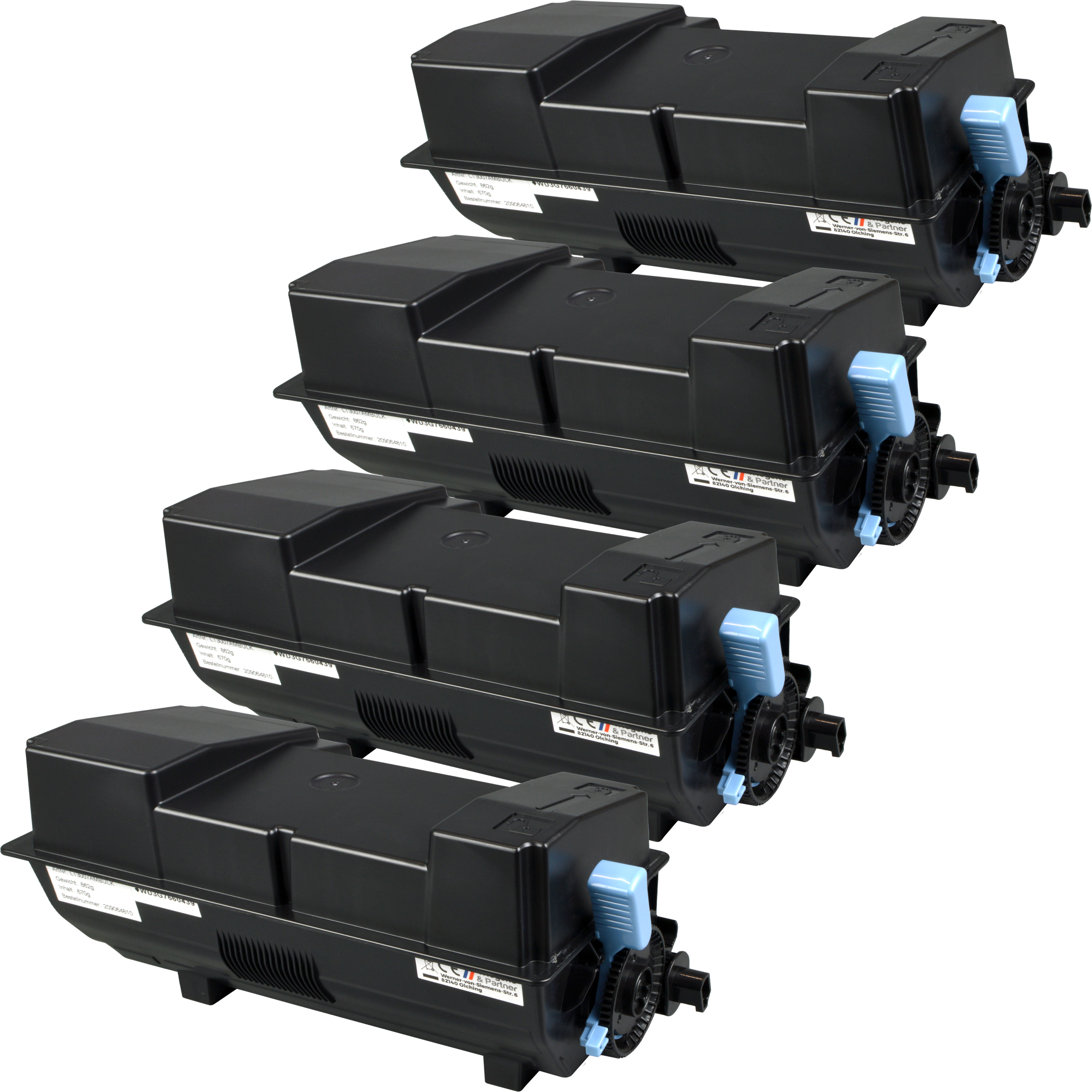 4262368917093 - 4 Toner ersetzt Kyocera TK-3430  schwarz