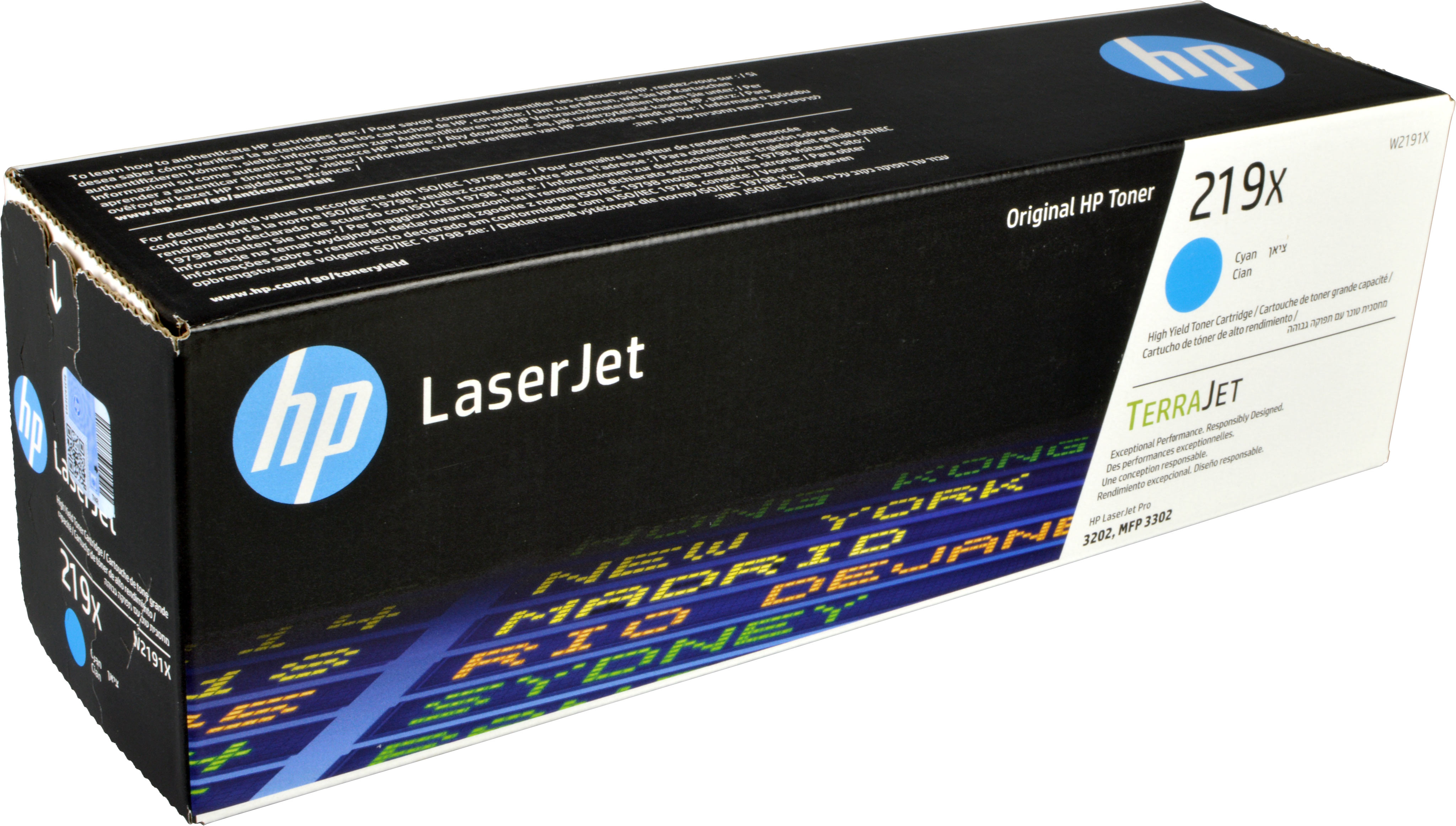 HP Toner W2191X 219X cyan
