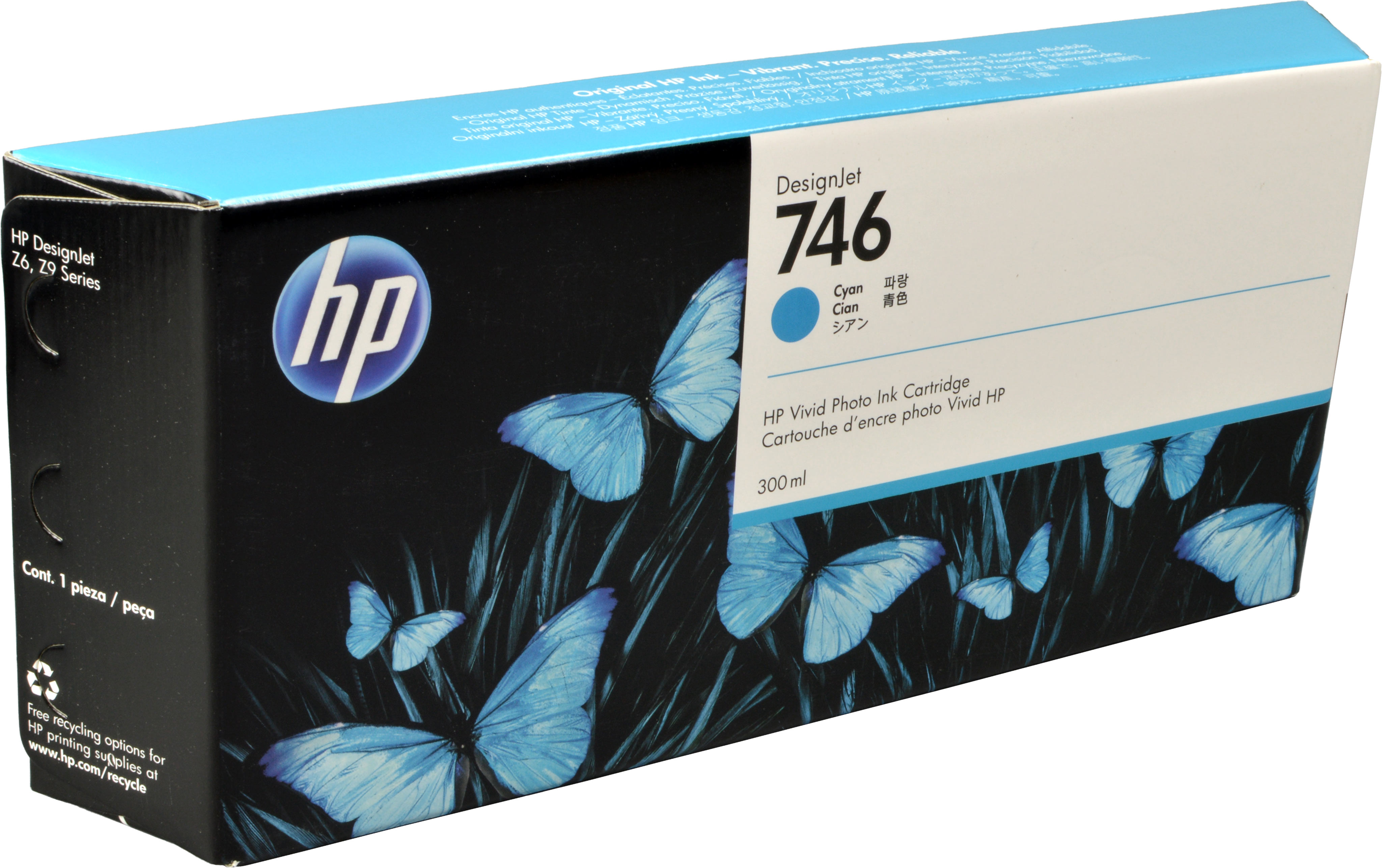 HP Tinte P2V80A  746  cyan