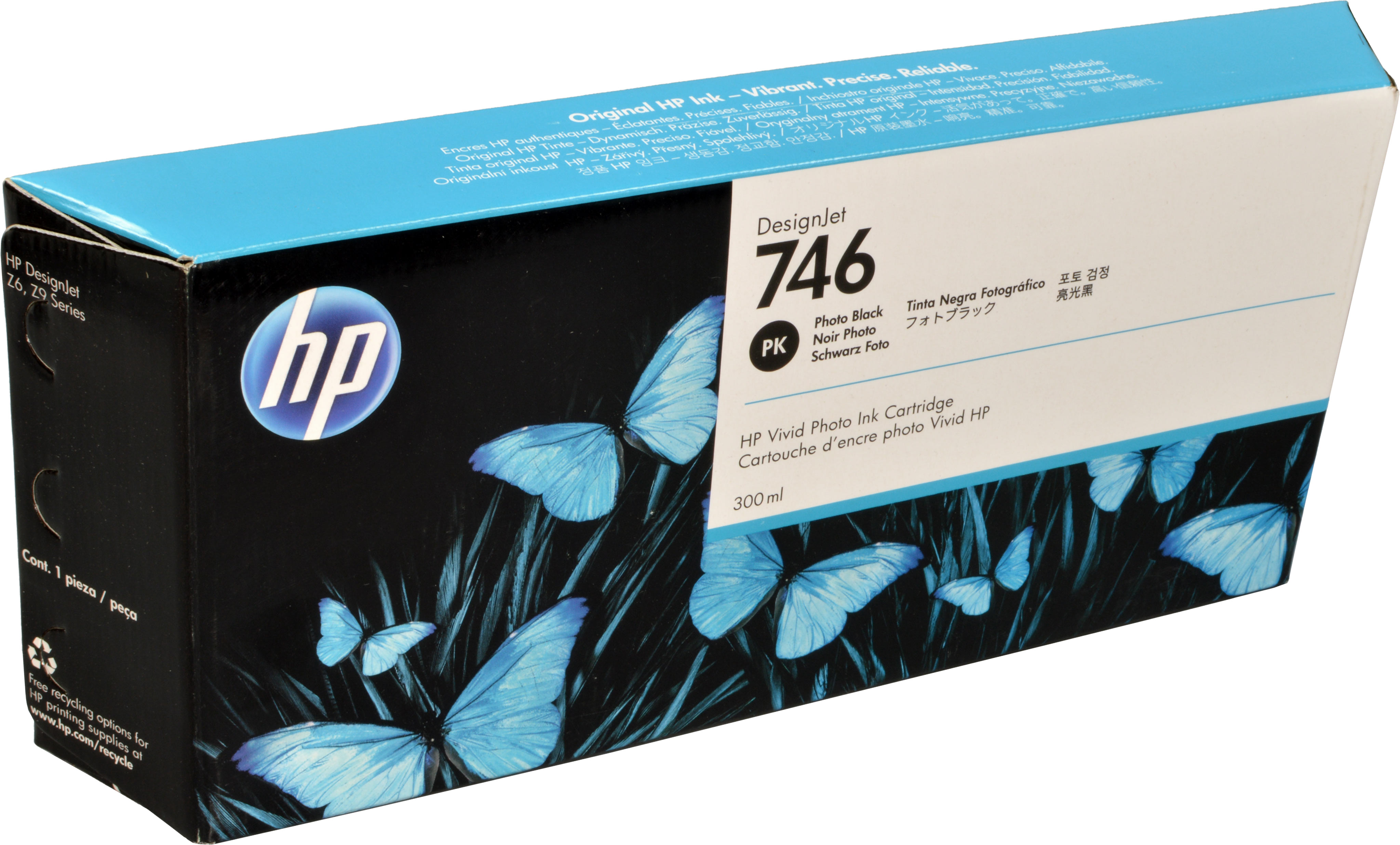 HP Tinte P2V82A 746 foto schwarz