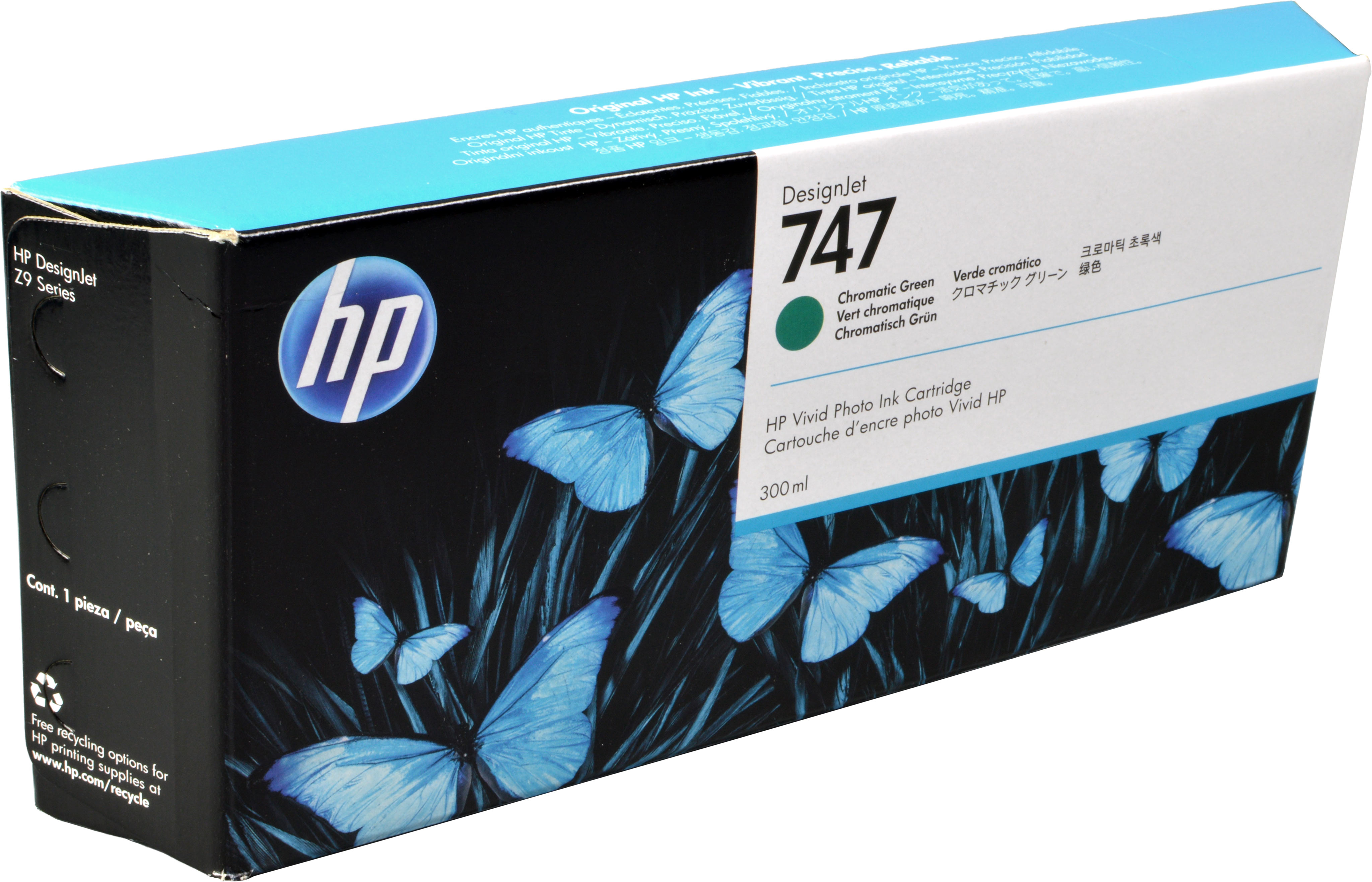 HP Tinte P2V84A 747 chromatic grün