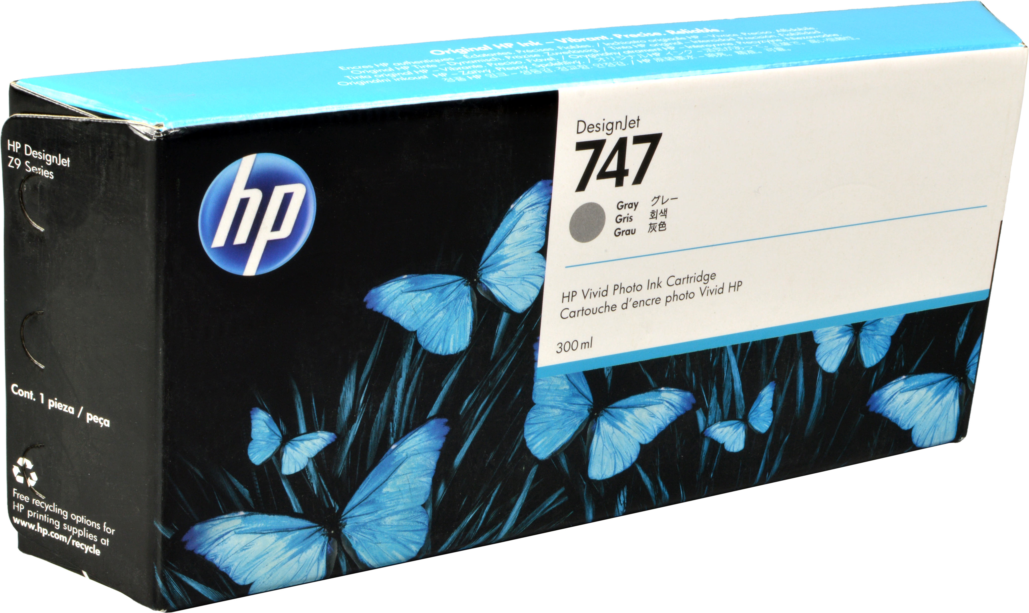 HP Tinte P2V86A 747 grau
