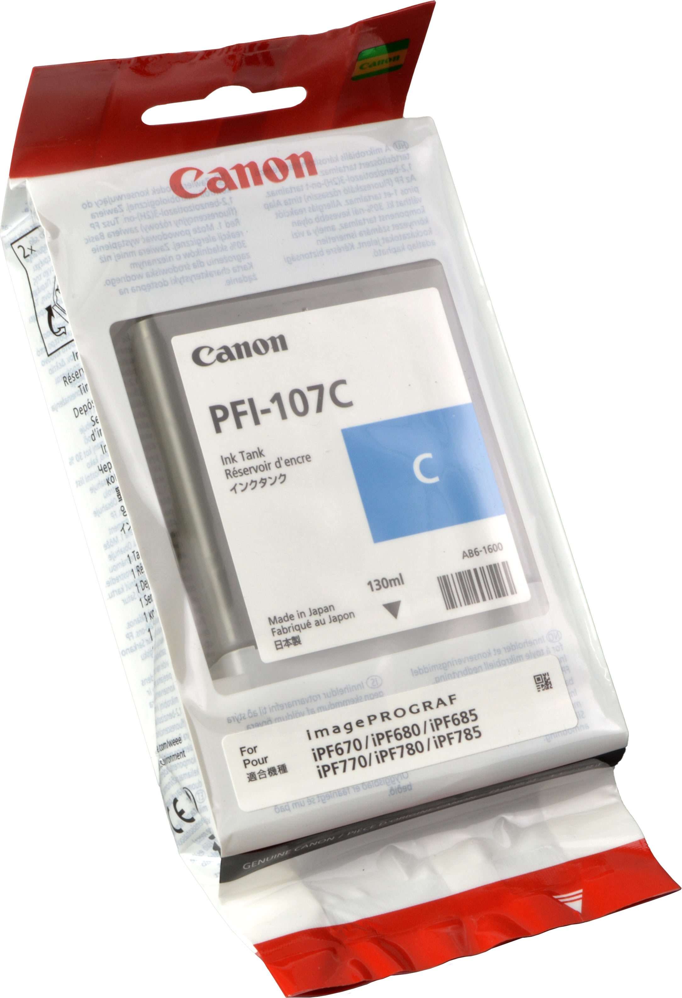 Canon Tinte 6706B001  PFI-107C  cyan