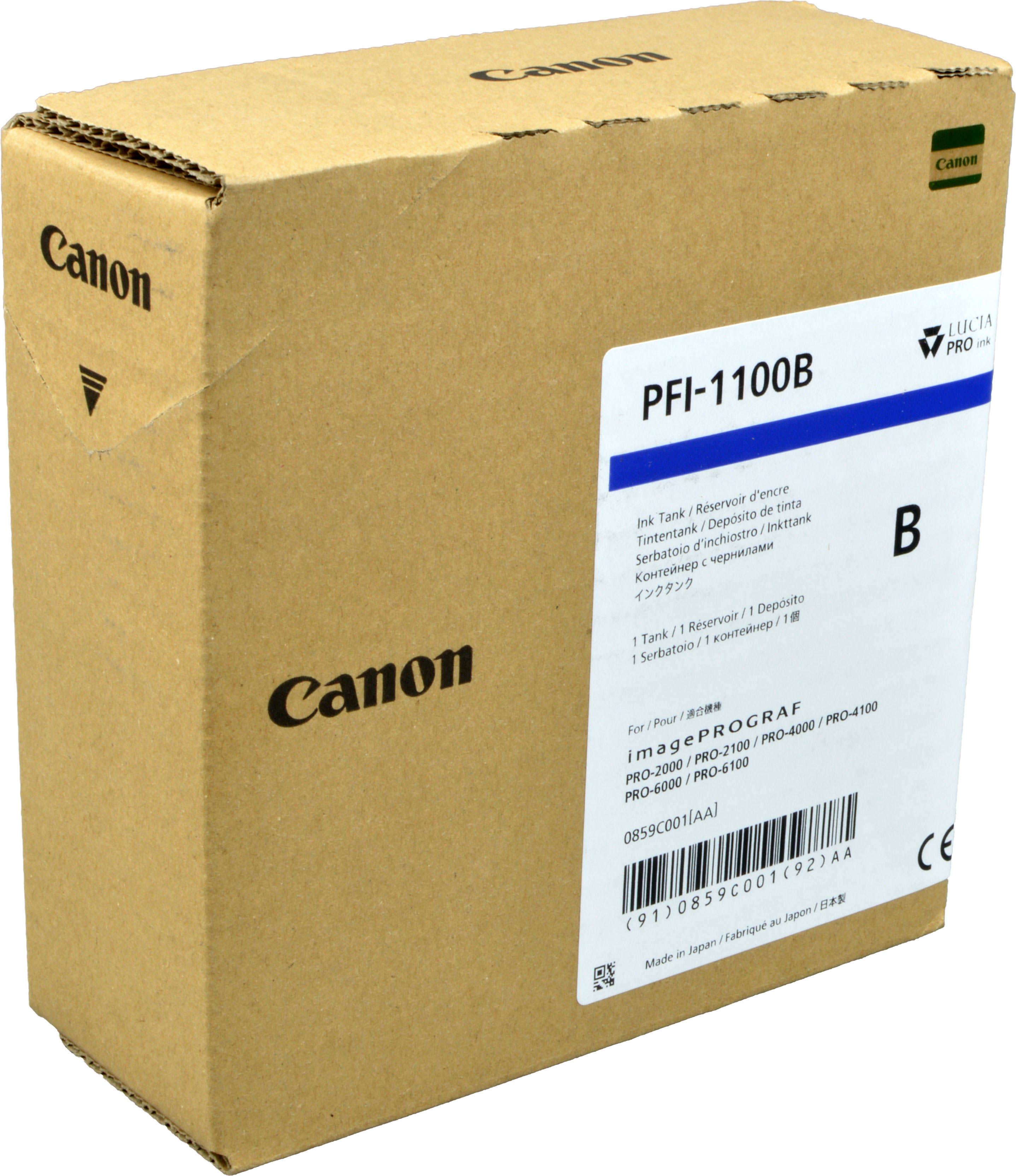 Canon Tinte 0859C001  PFI-1100B  blau