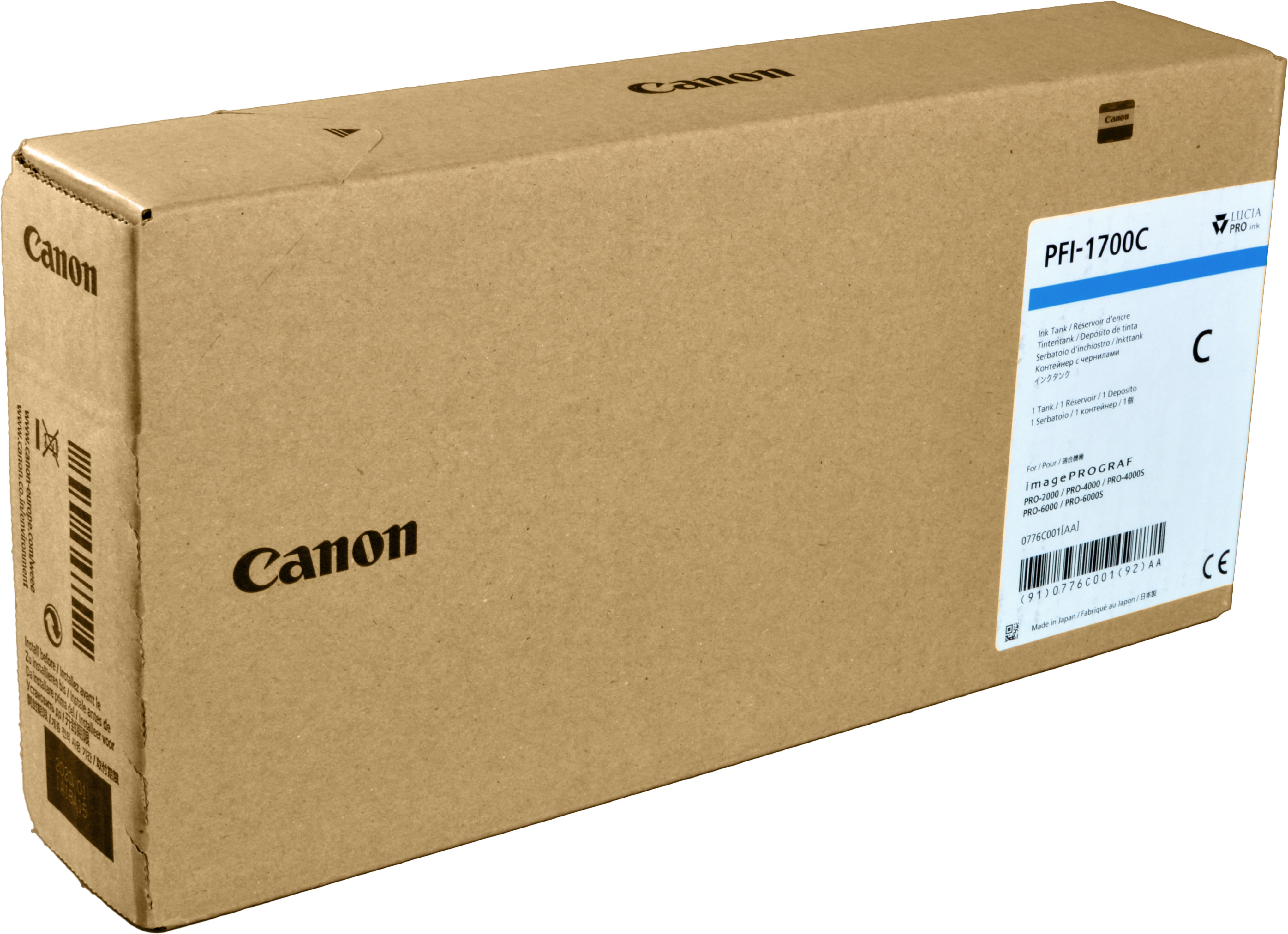 Canon Tinte 0776C001  PFI-1700C  cyan