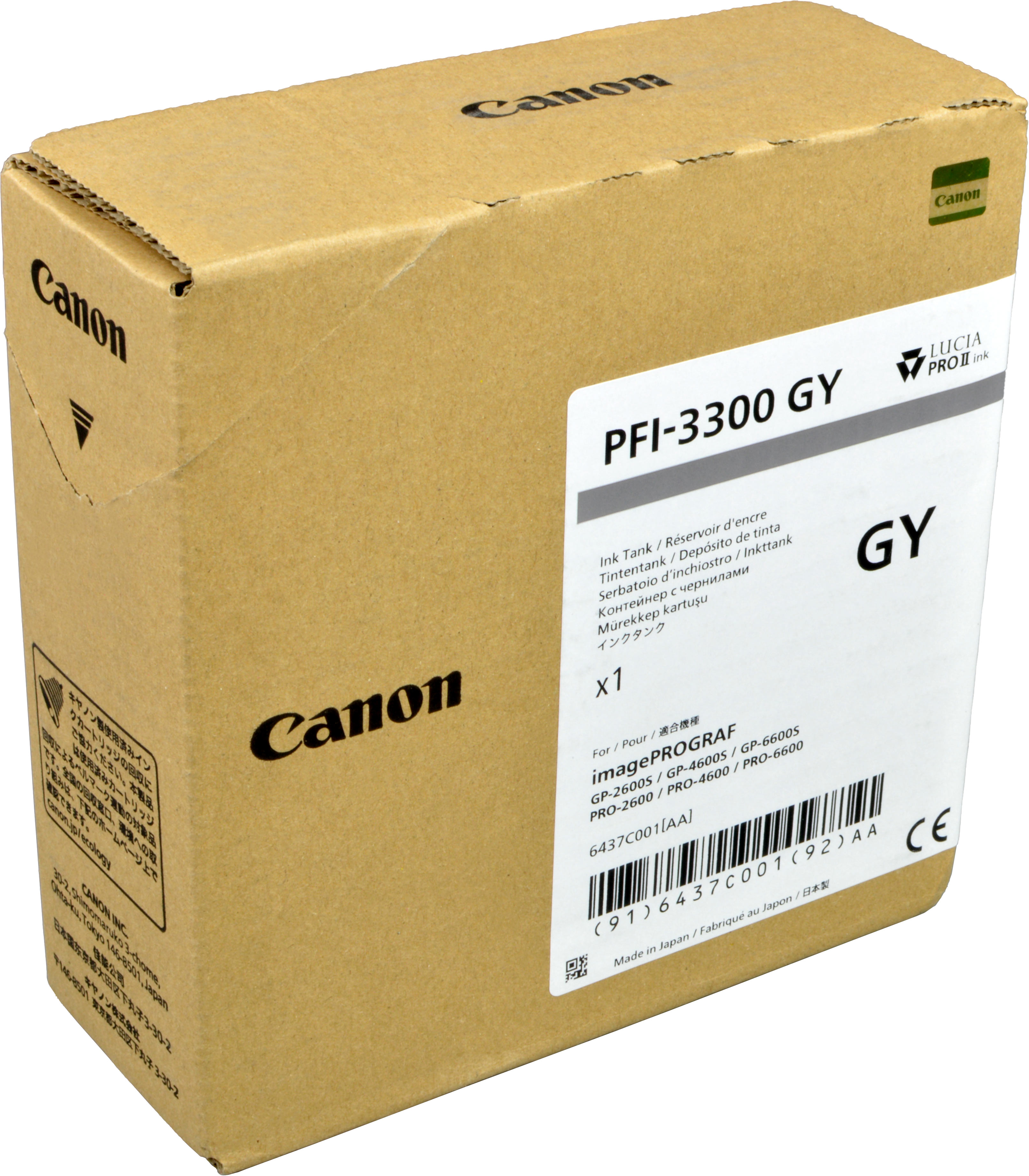 Canon Tinte 6437C001 PFI-3300GY grey
