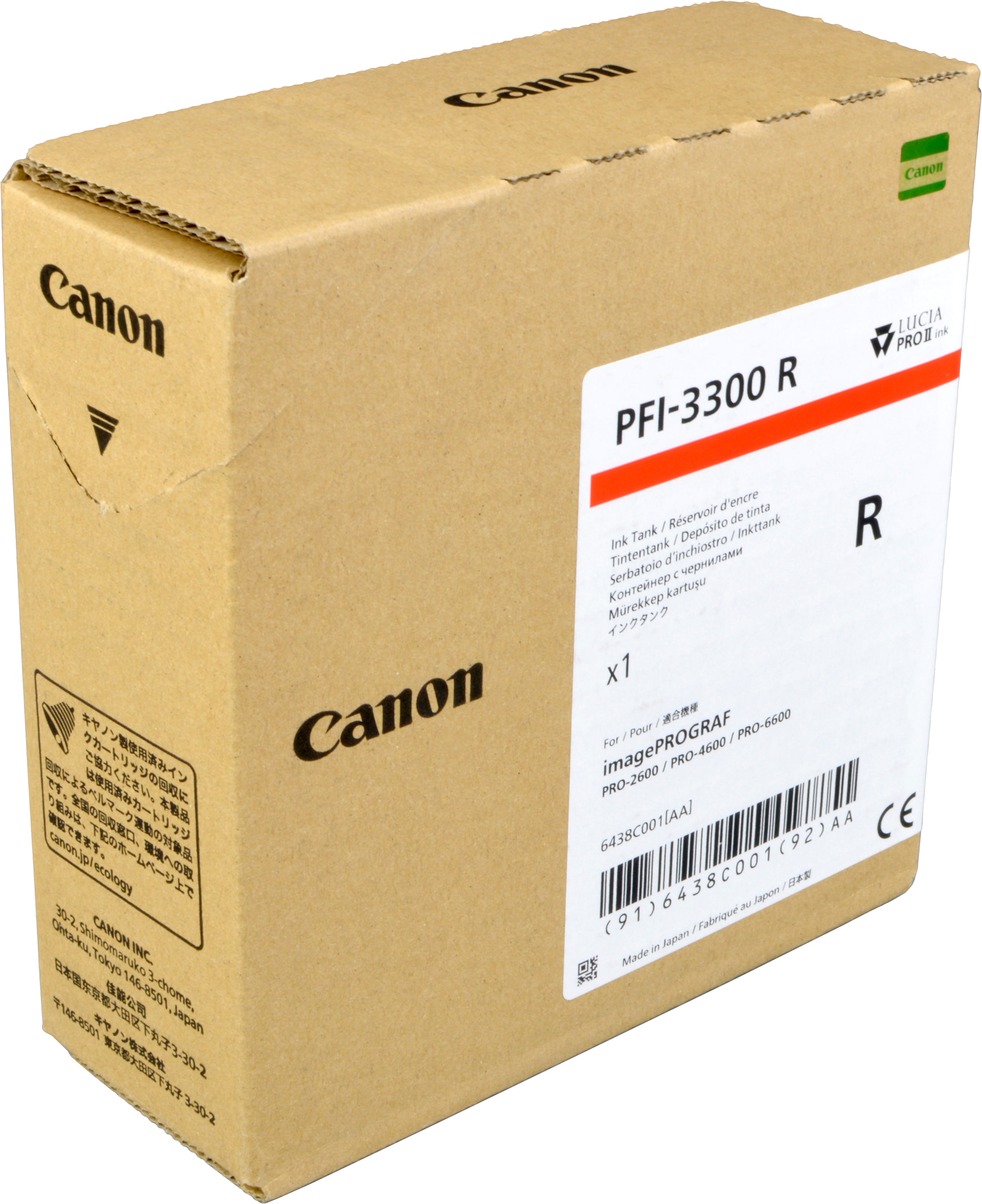 Canon Tinte 6438C001 PFI-3300R red