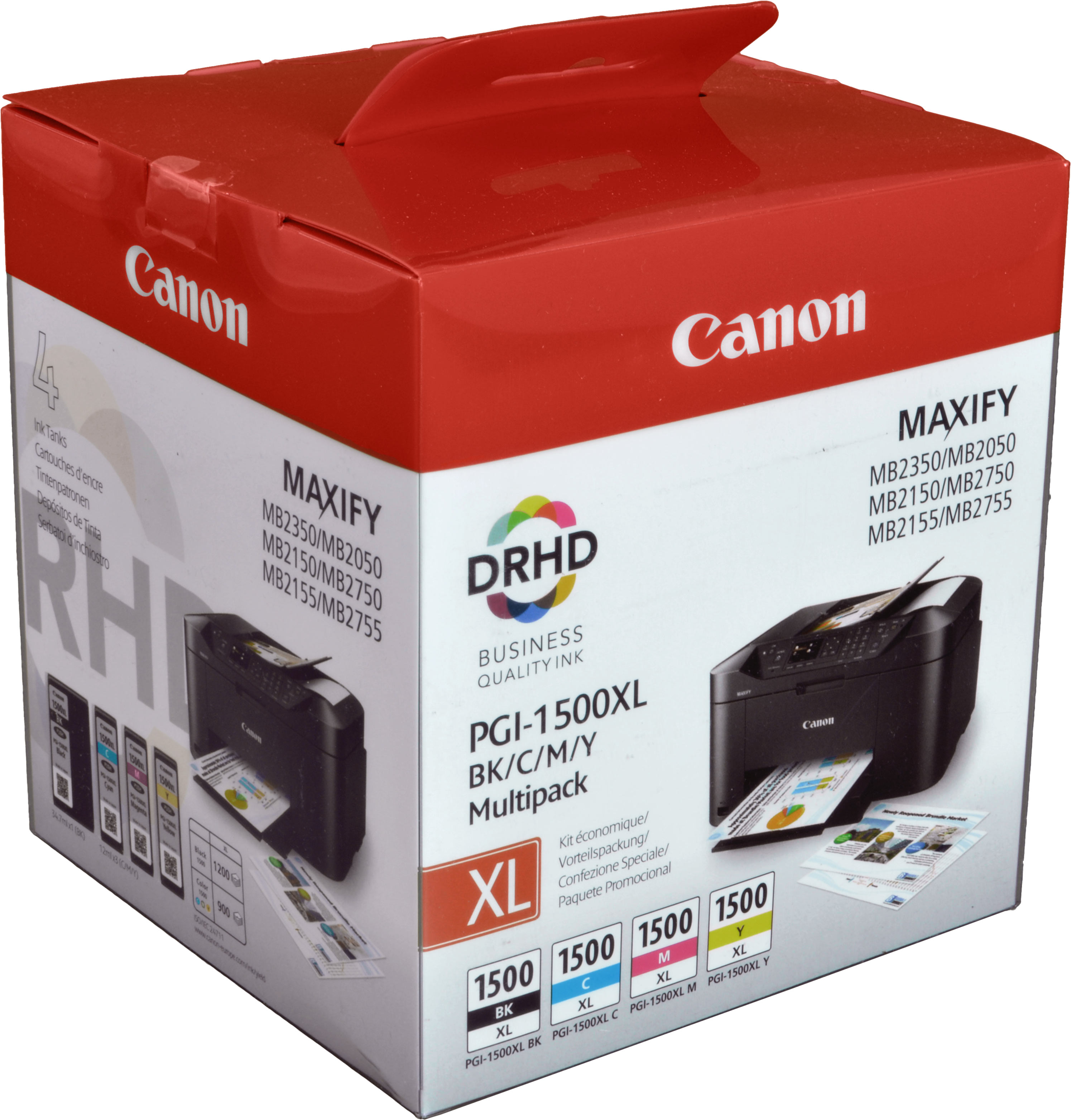 4 Canon Tinten 9182B004  PGI-1500XL BK C M Y  4-farbig