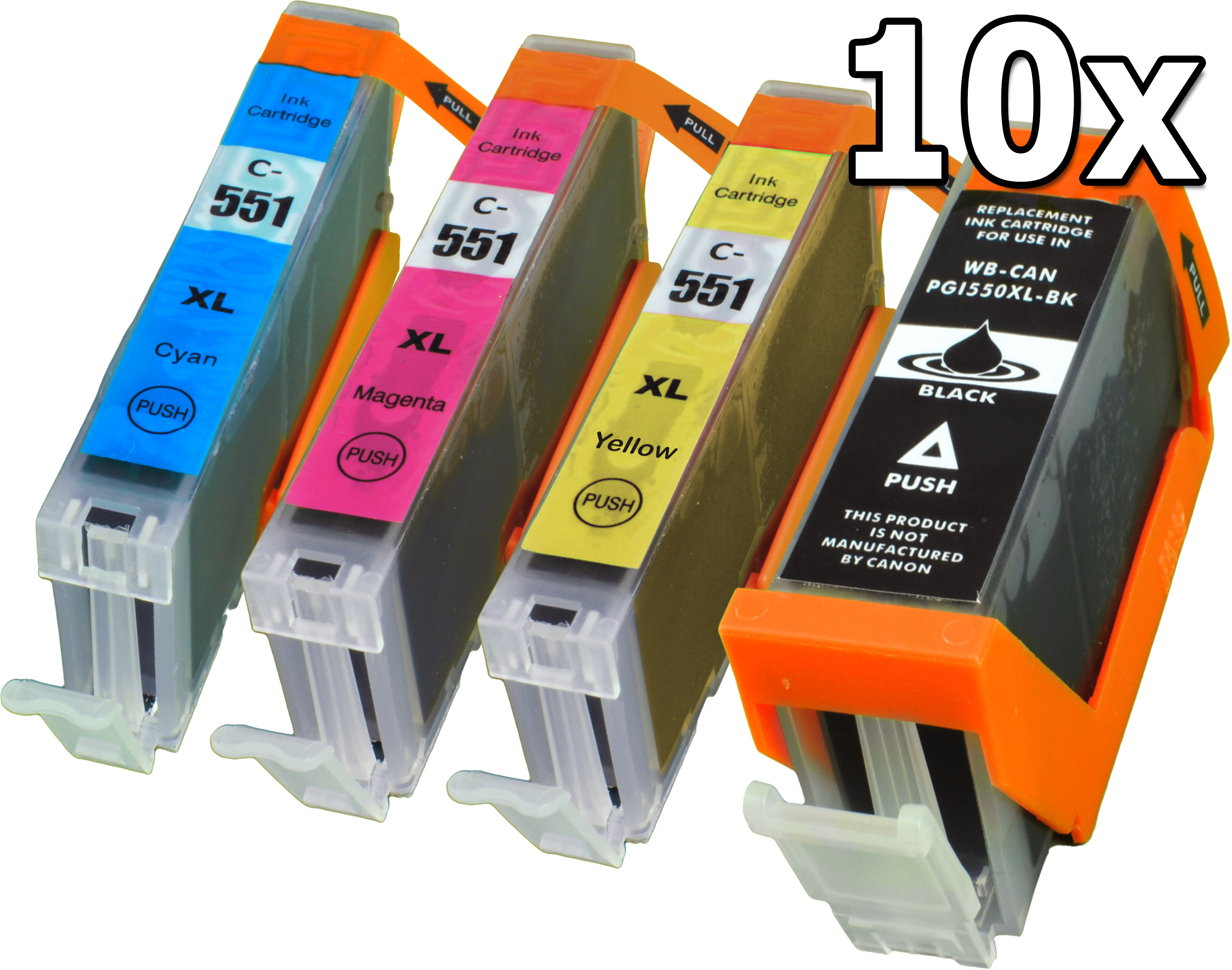 4260311527252 - 10 Tinten ersetzt PGI-550XL CLI-551XL C M Y 4-farbig 4260311527252 - 10 Tinten ersetzt PGI-550XL CLI-551XL C M Y 4-farbig