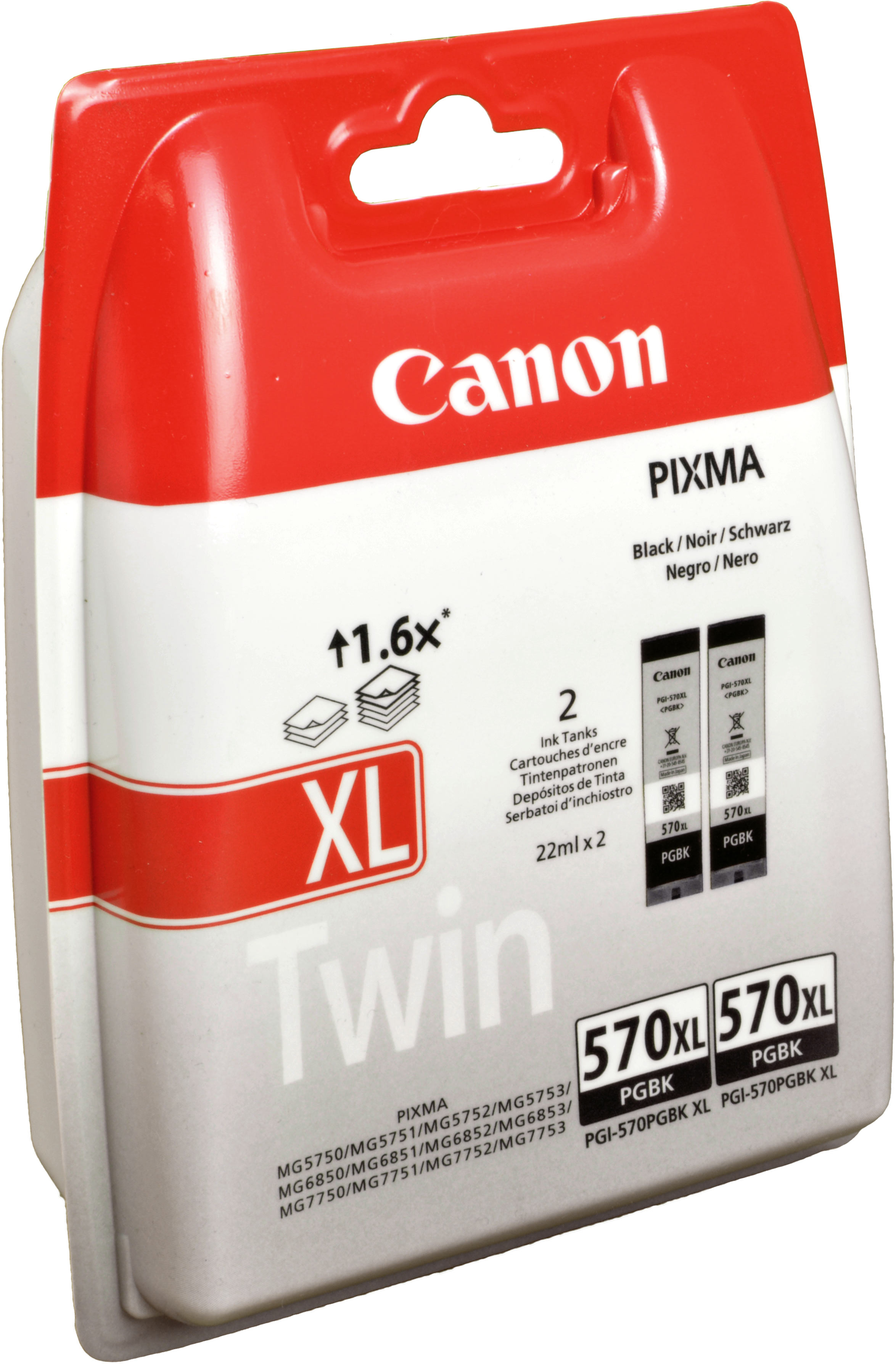 2 Canon Tinten 0318C007  PGI-570PGBKXL  schwarz
