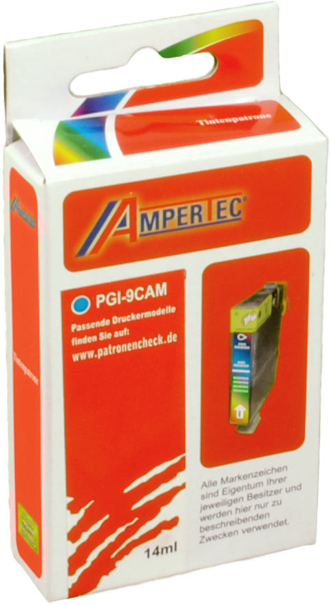 Ampertec Tinte ersetzt Canon PGI-9C  cyan