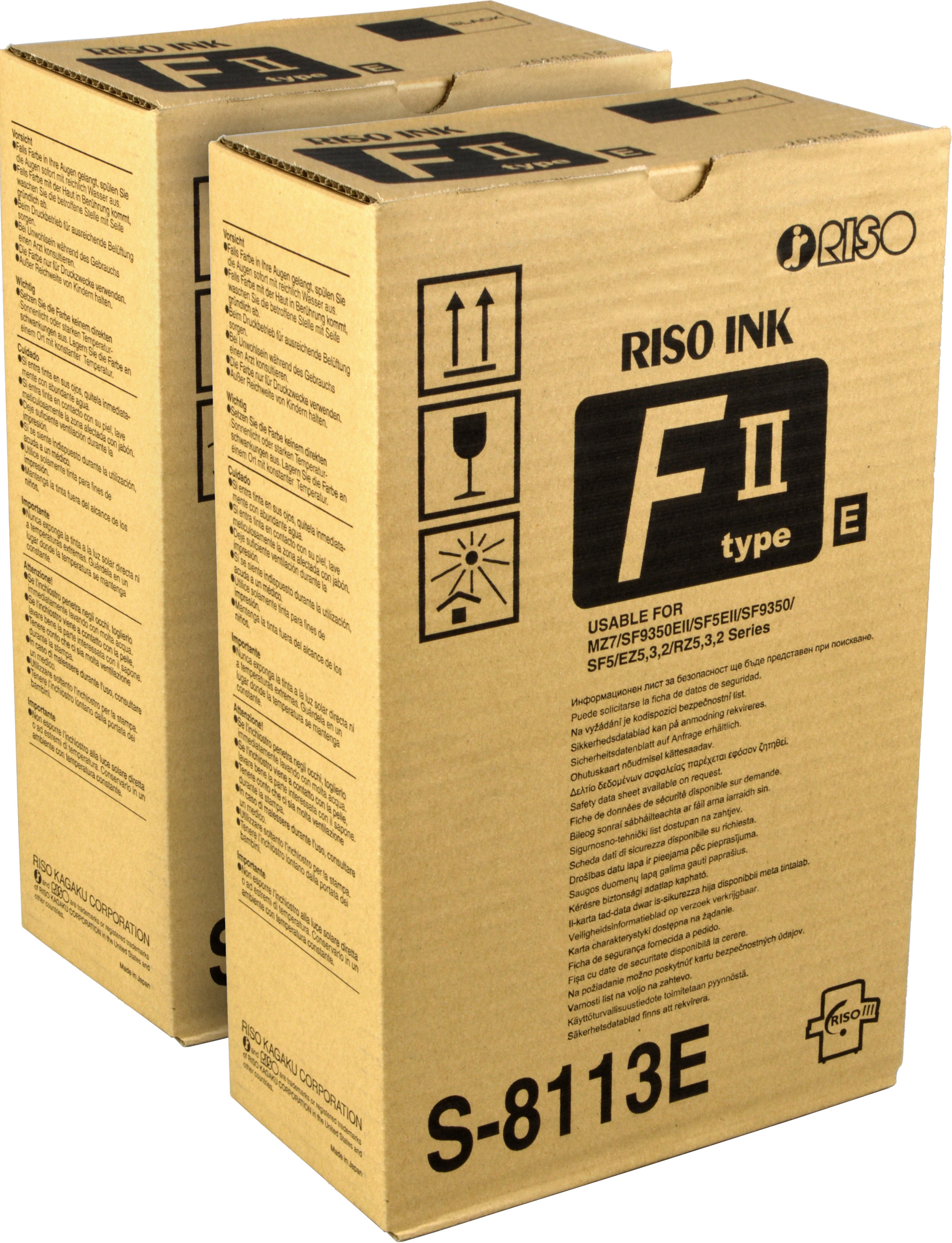 Risograph Tinte S-8113E  schwarz  VE = 2 St.