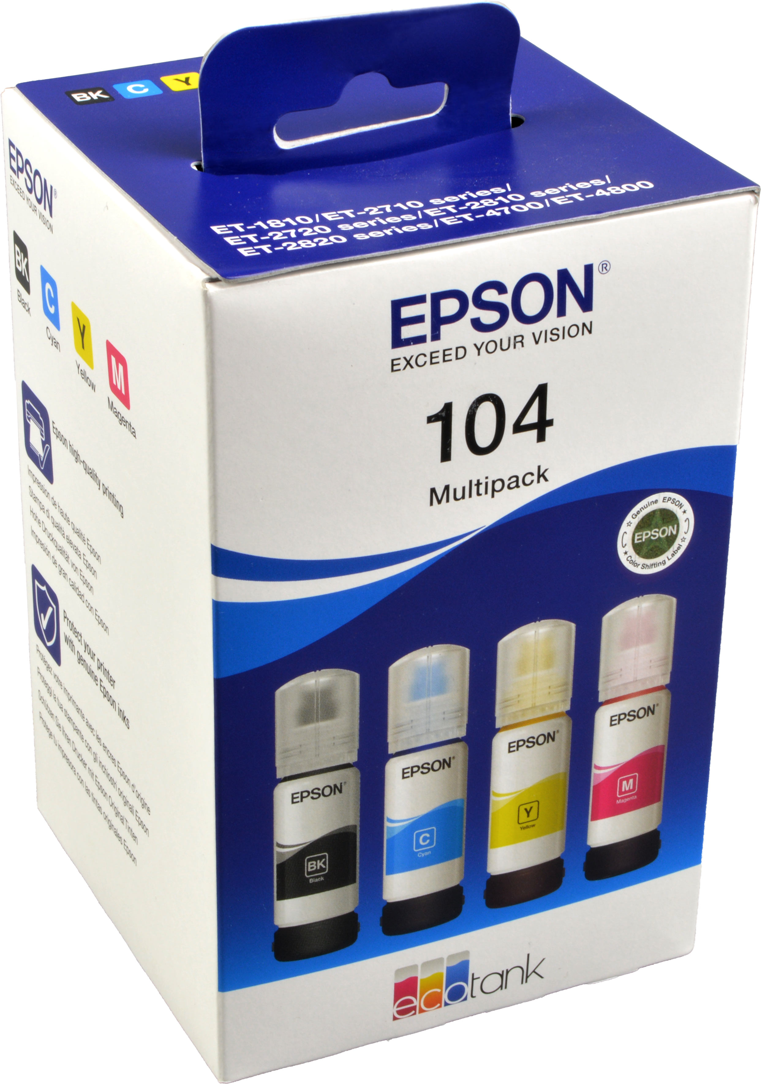 4 Epson Tinten C13T00P640  104  4-farbig