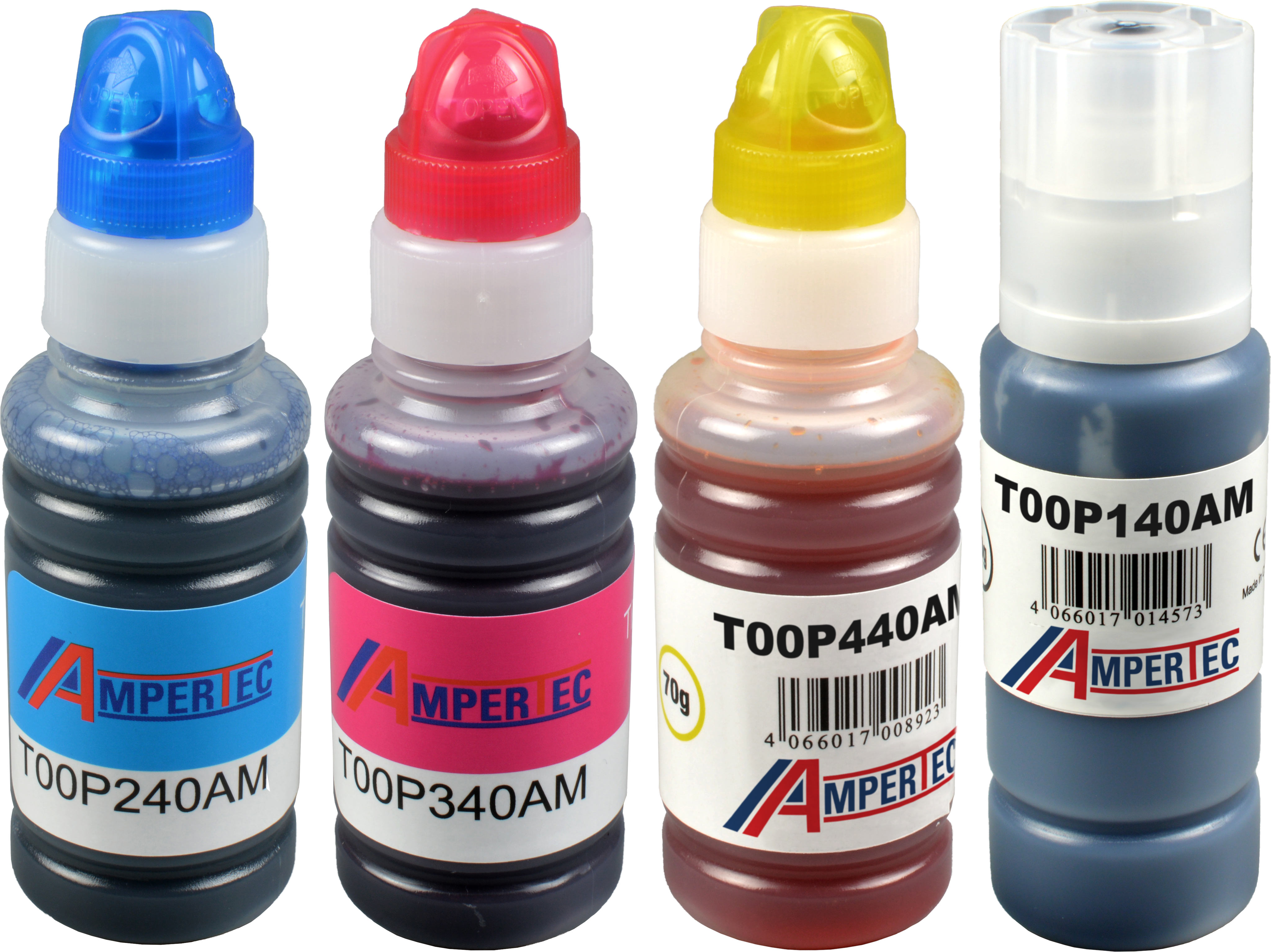 4 Ampertec Tinten ersetzt Epson C13T00P140-440  104  4-farbig