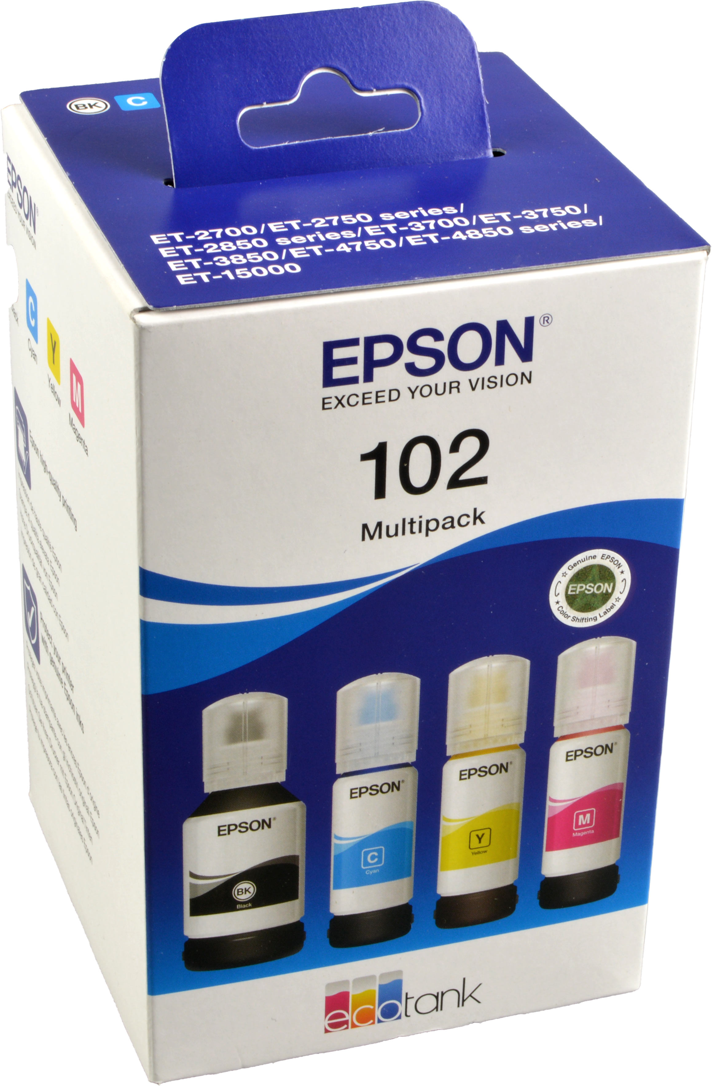 4 Epson Tinten C13T03R640  102  4-farbig