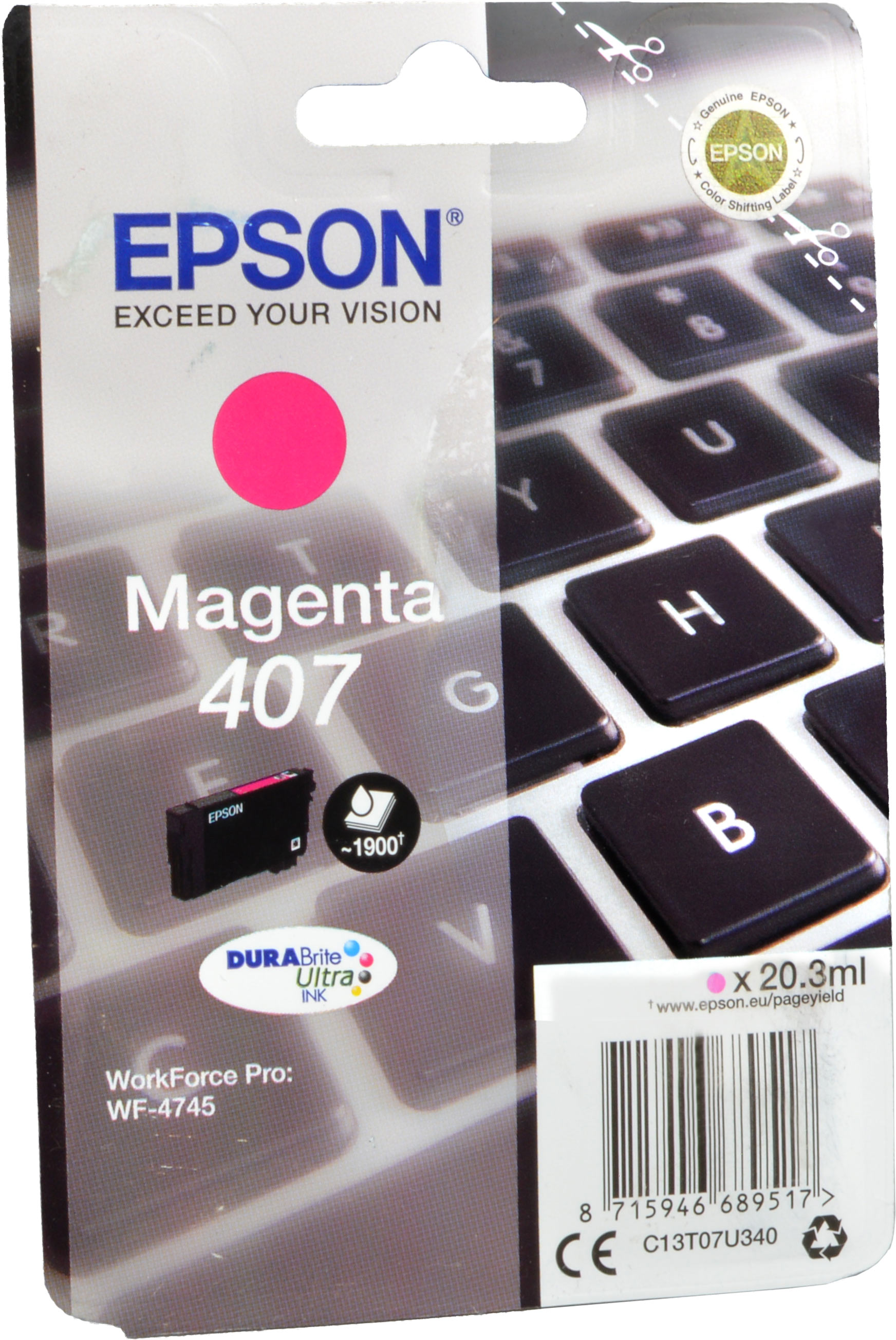 Epson Tinte C13T07U340  407  magenta